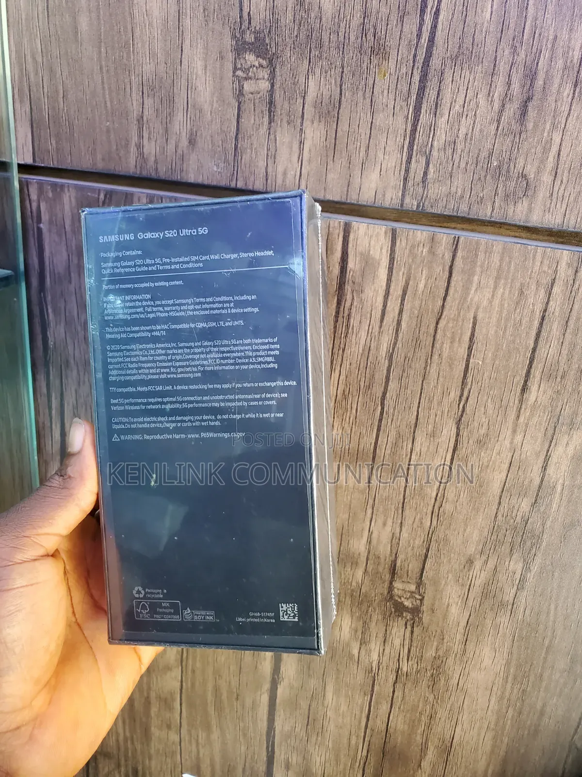 New Samsung Galaxy S20 Ultra 128 GB Black