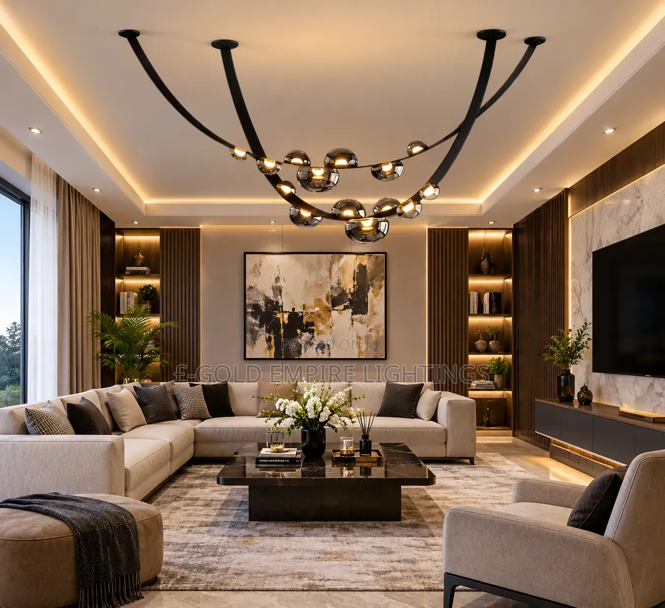 Luxury Modern Chandelier – Elegant Dining Room LED Pendant Light