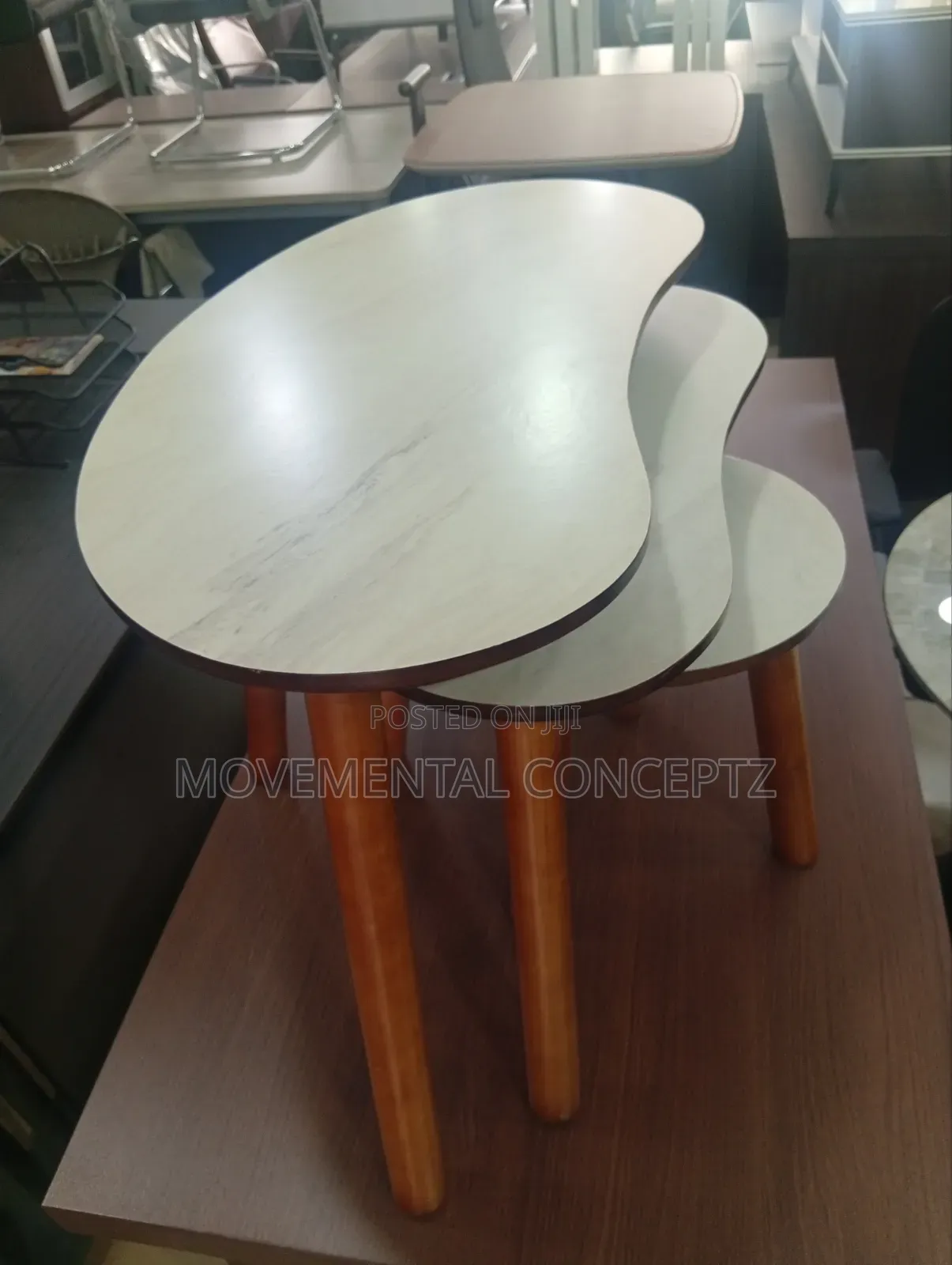 3in1 Cream Wooden Sidetables
