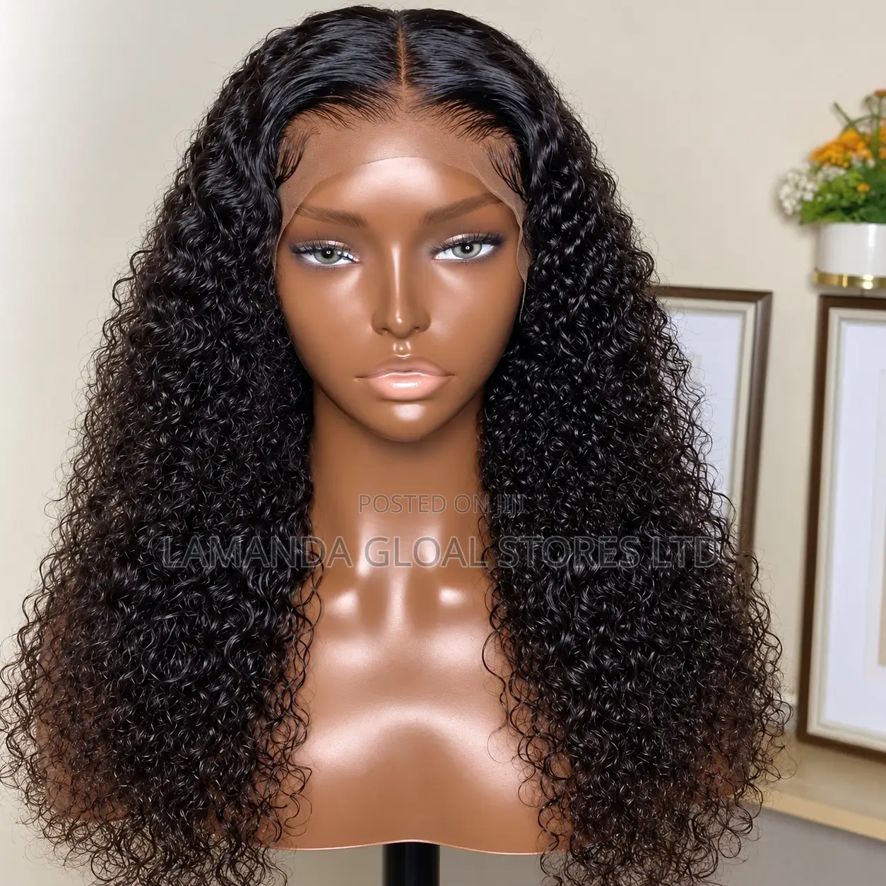 Curly Middle Part HD Lace Front Human Hair Wig
