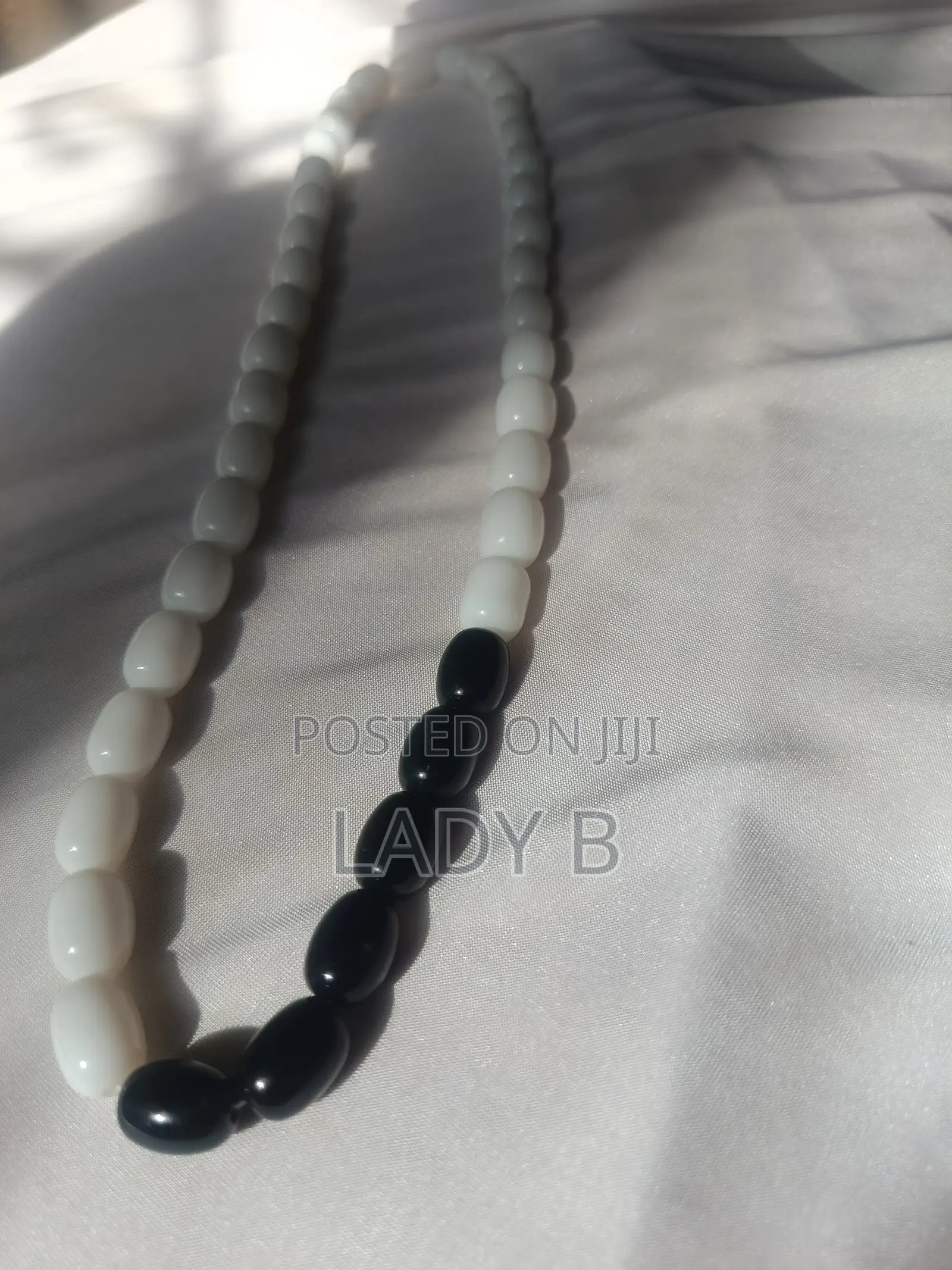 Beautiful Traditional Multi-Purpose White and Black Beaded Set