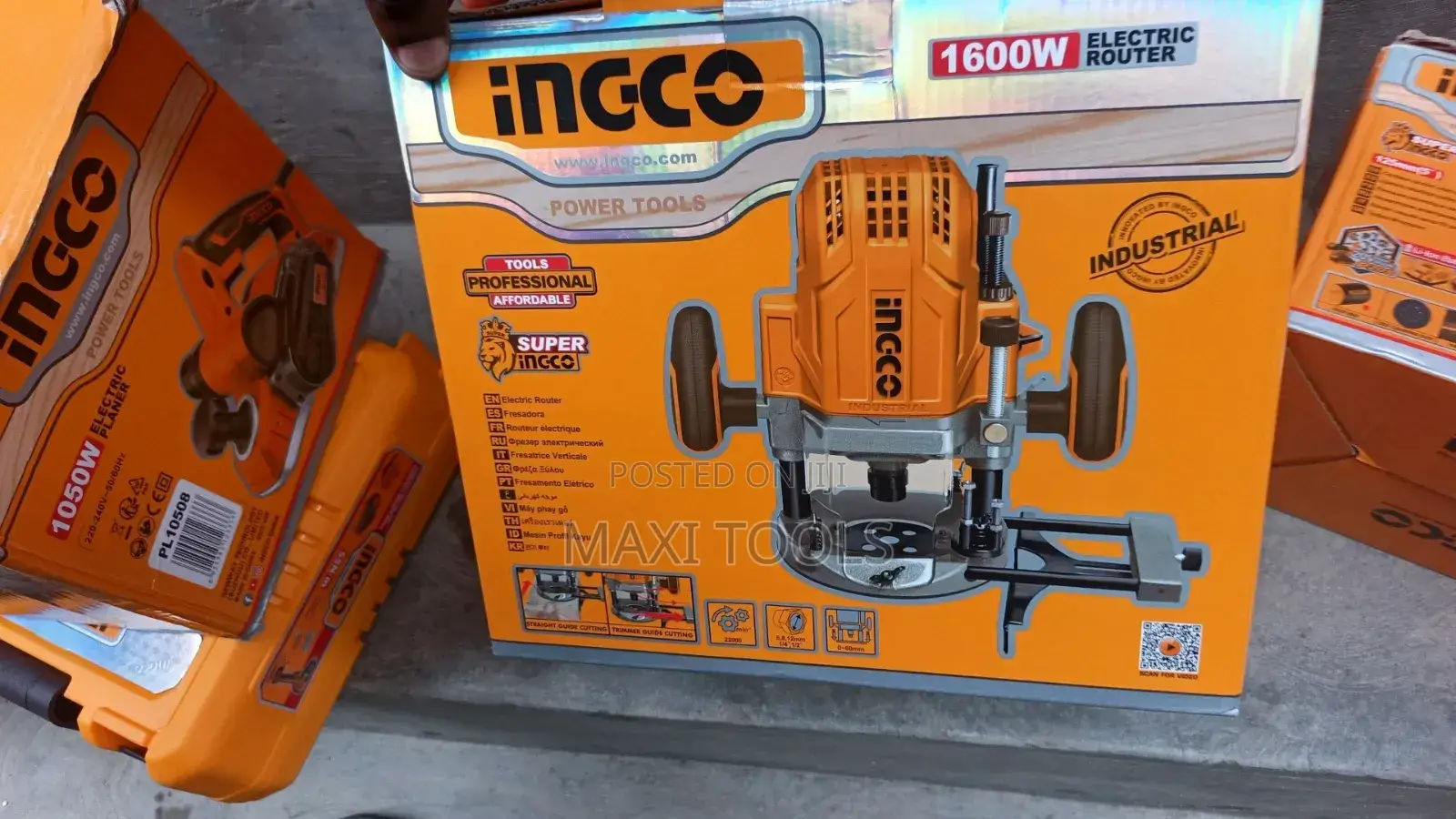 Ingco 1600W Electric Plunge Router (Model RT160028