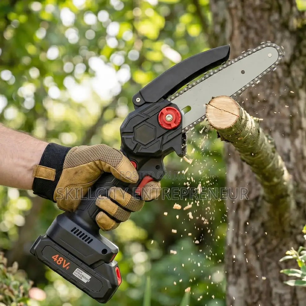 6" Rechargeable Cordless Mini Chainsaw With 1 or 2 48v Battery