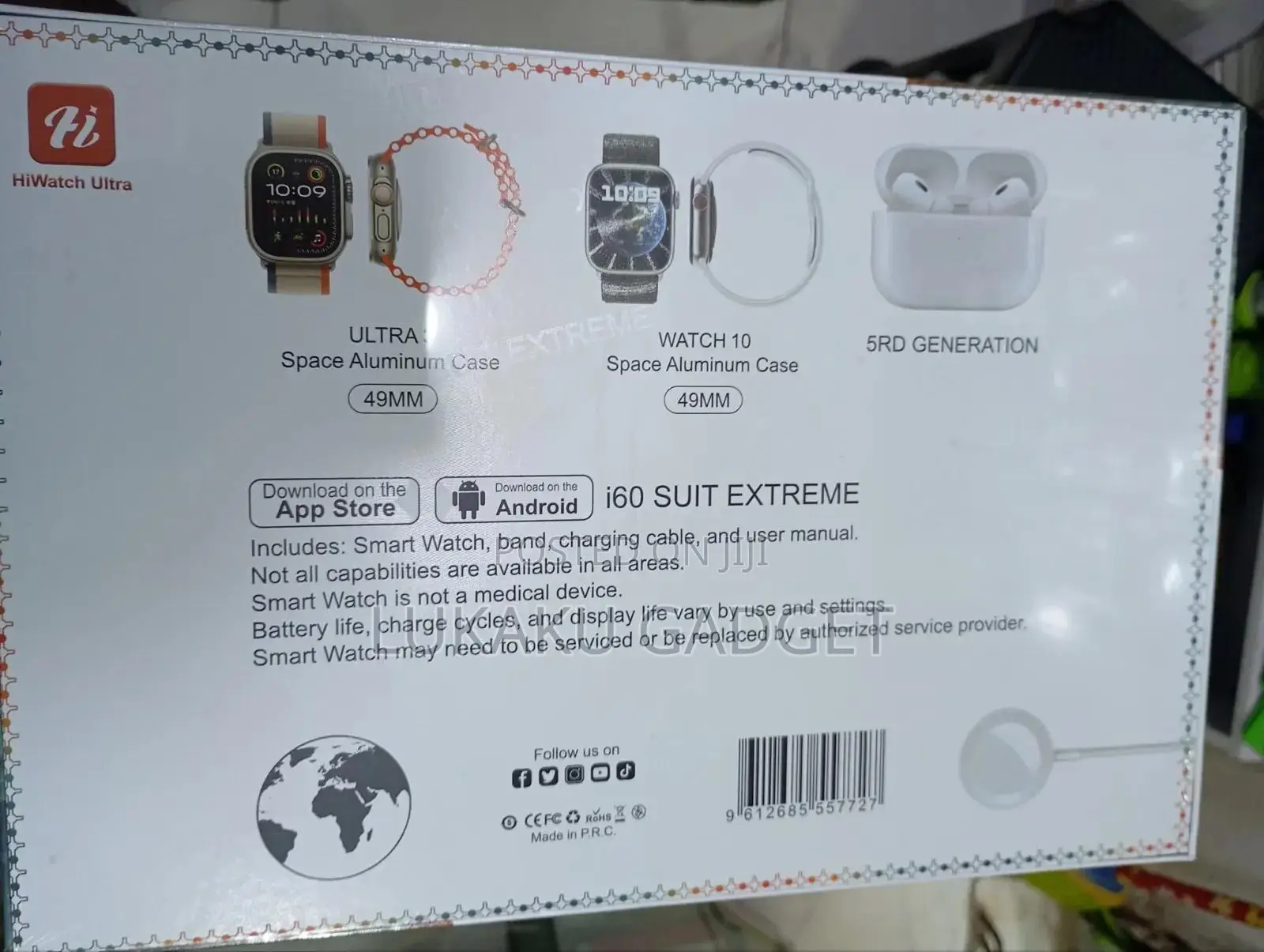 I60 Suit Extreme 12 In1 Smart Watch Set