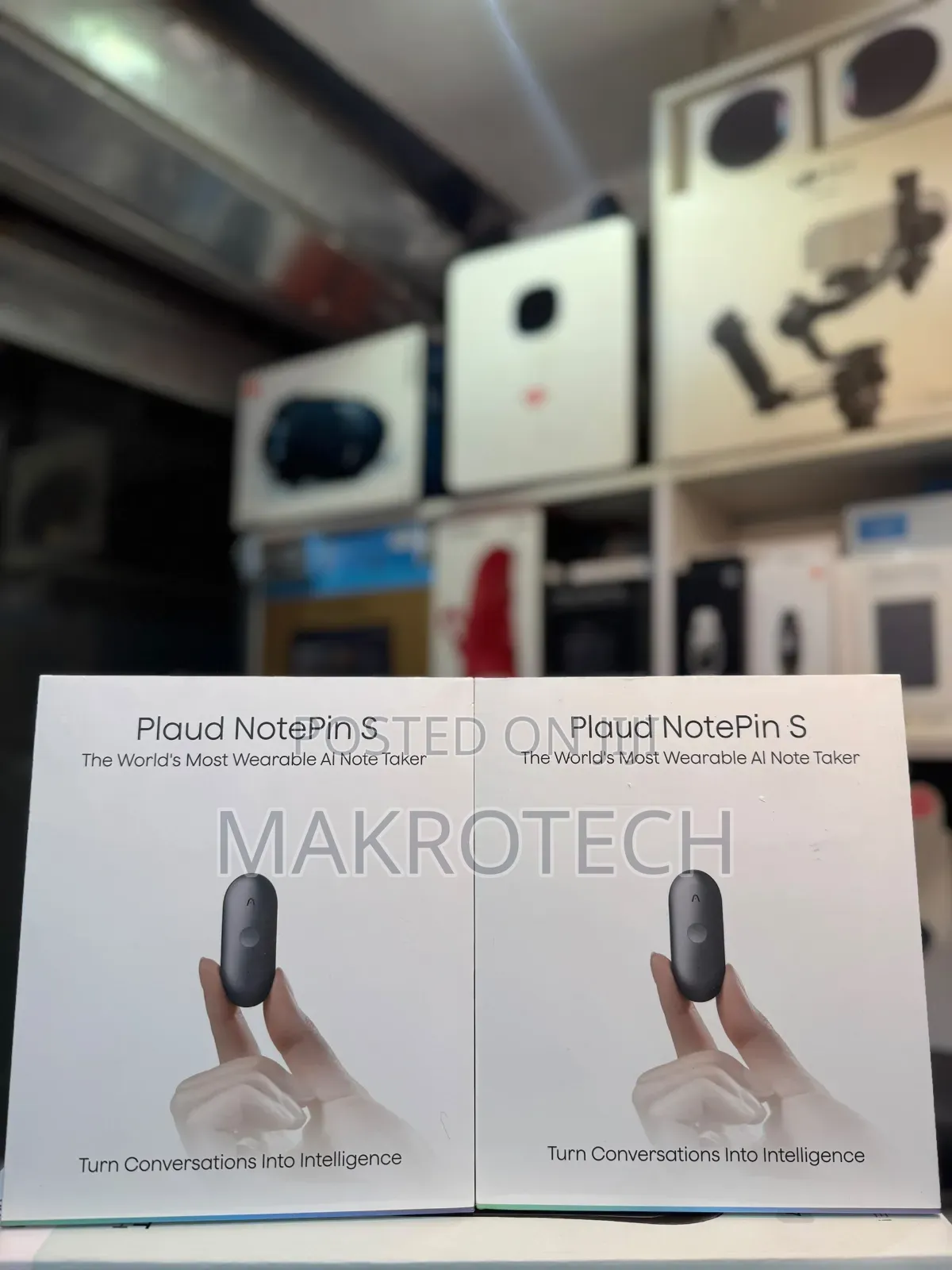 Plaud NotePin S Wearable AI Voice Recorder, Transcribe Summarize,