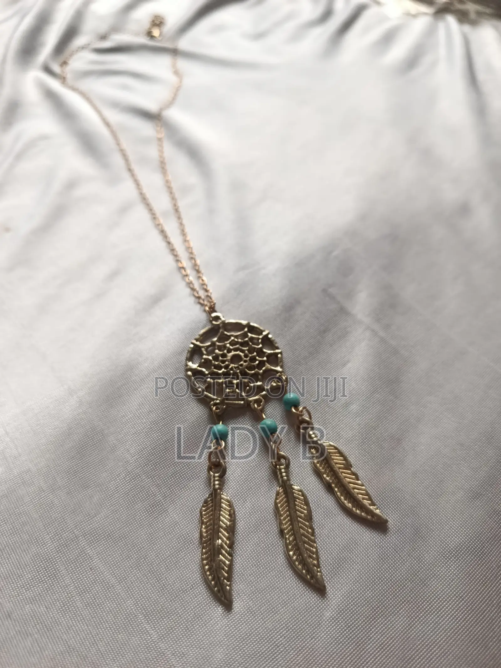 Trendy Golden Dreamcatcher Pendant Necklace