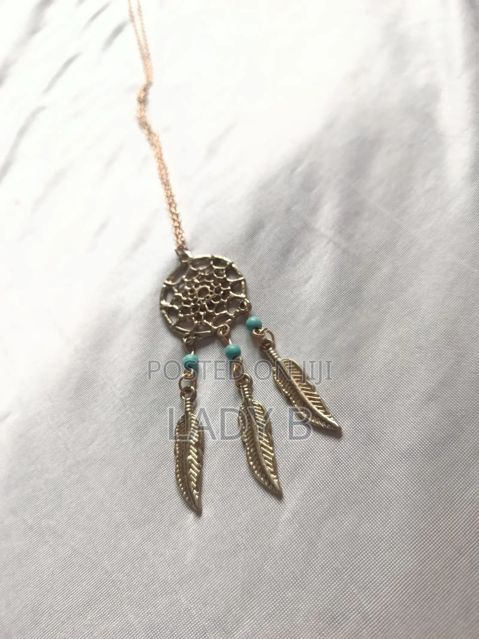 Trendy Golden Dreamcatcher Pendant Necklace