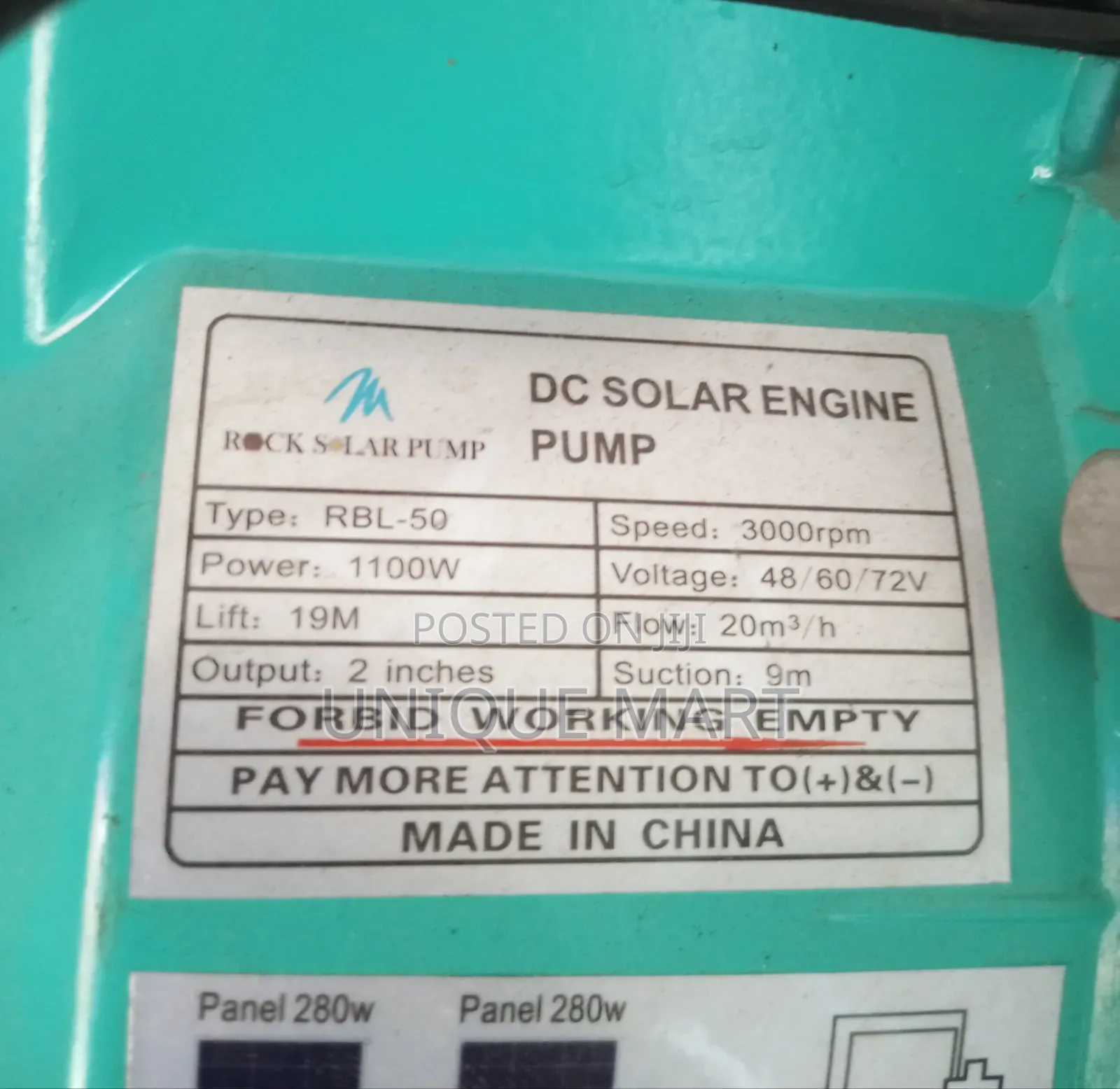1.5HP DC Solar Irrigation Surface Water Pump.100% Copper Coil