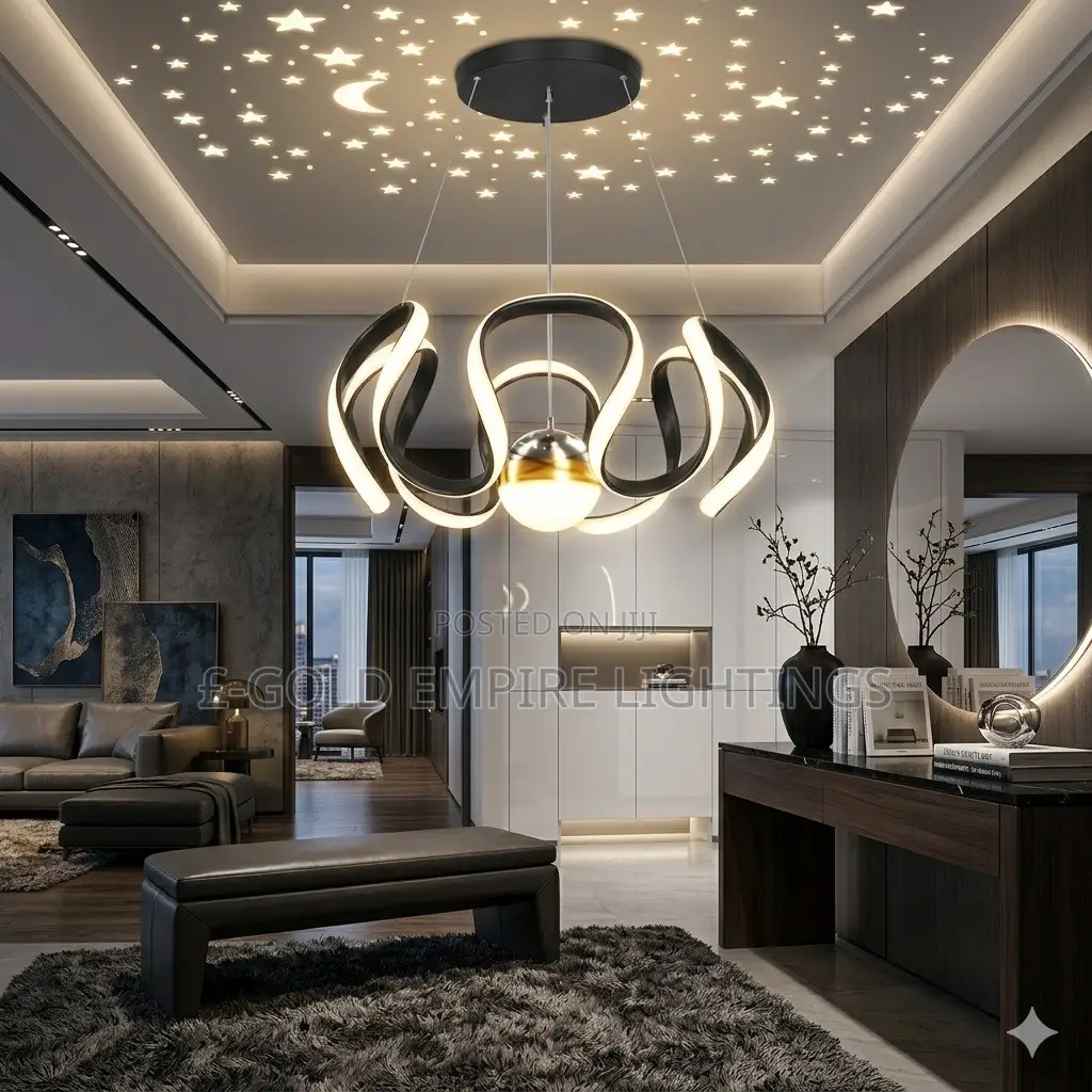 Luxury Ribbon Chandelier - For Living Room, Bedroom, Reception, Hotels