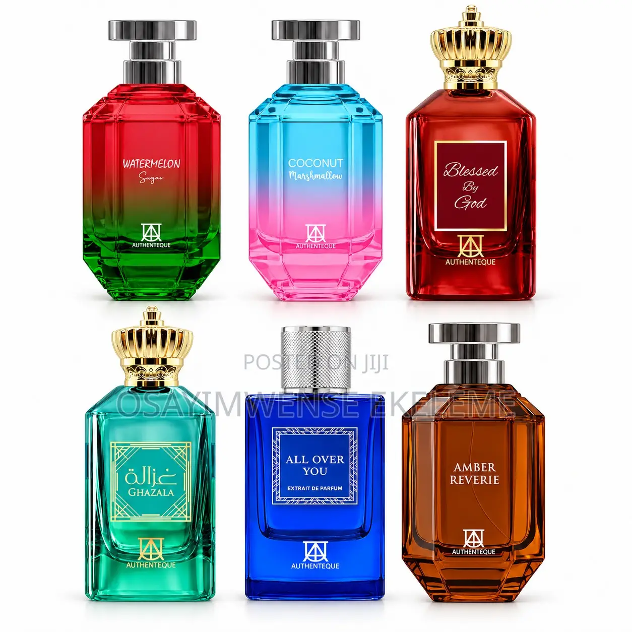Pack of 6 Authenteque Dubai Luxury Perfume