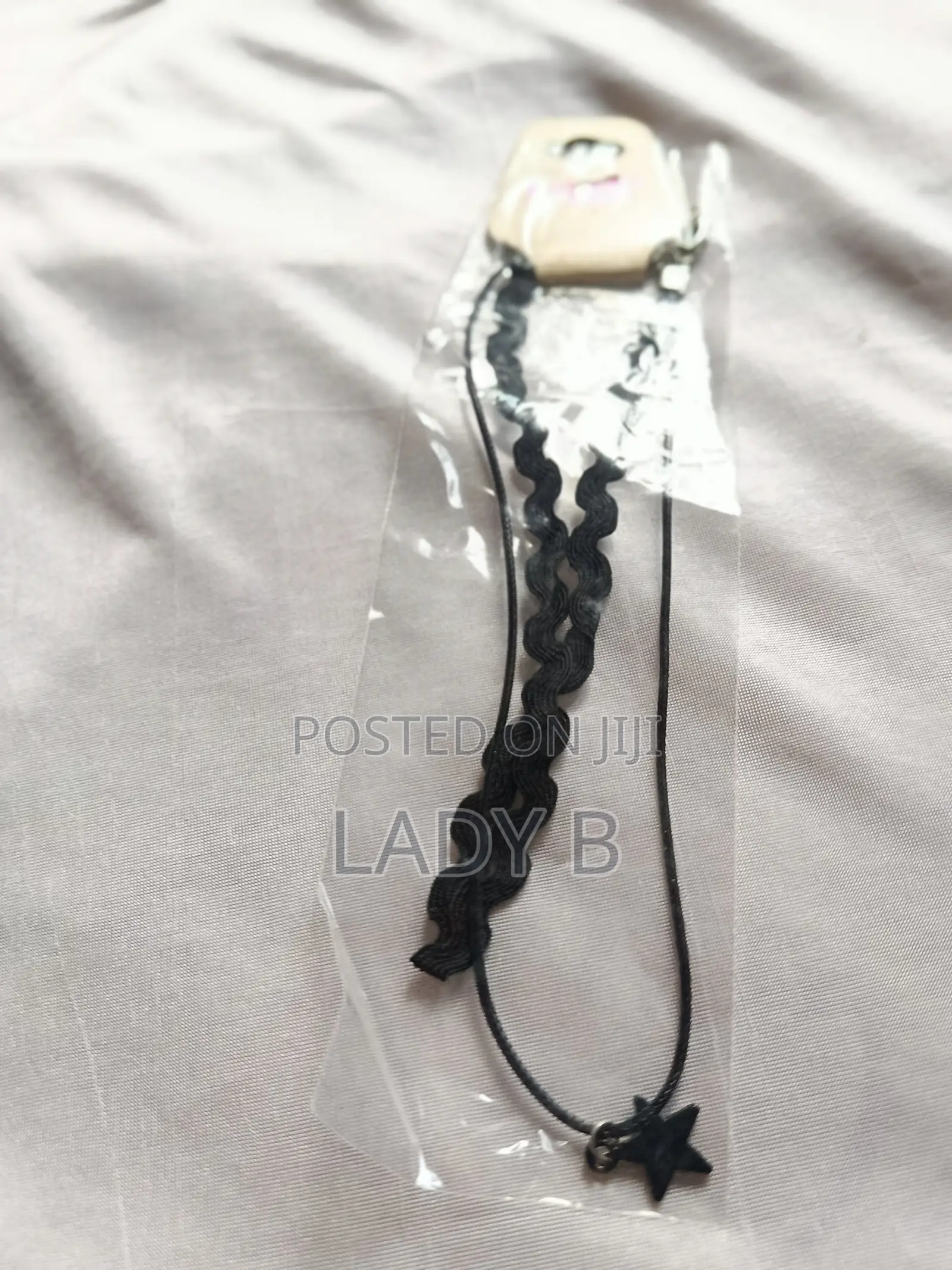Trendy Double Layered Choker With Cute Black Star Center