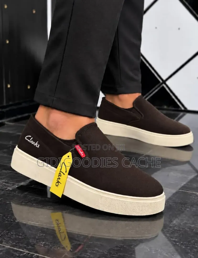 Men's Clarks Canvas Slip-on Sneakers Size 41-46