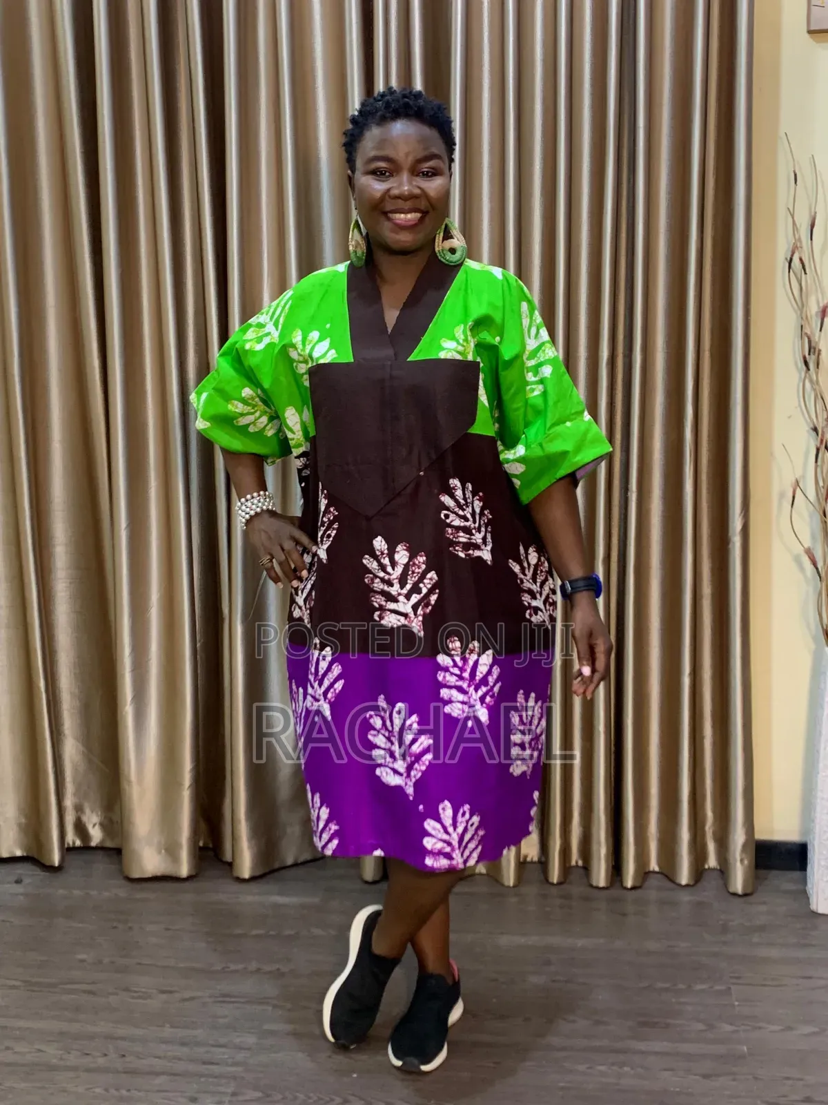 Ankara Short Boubou Lilac