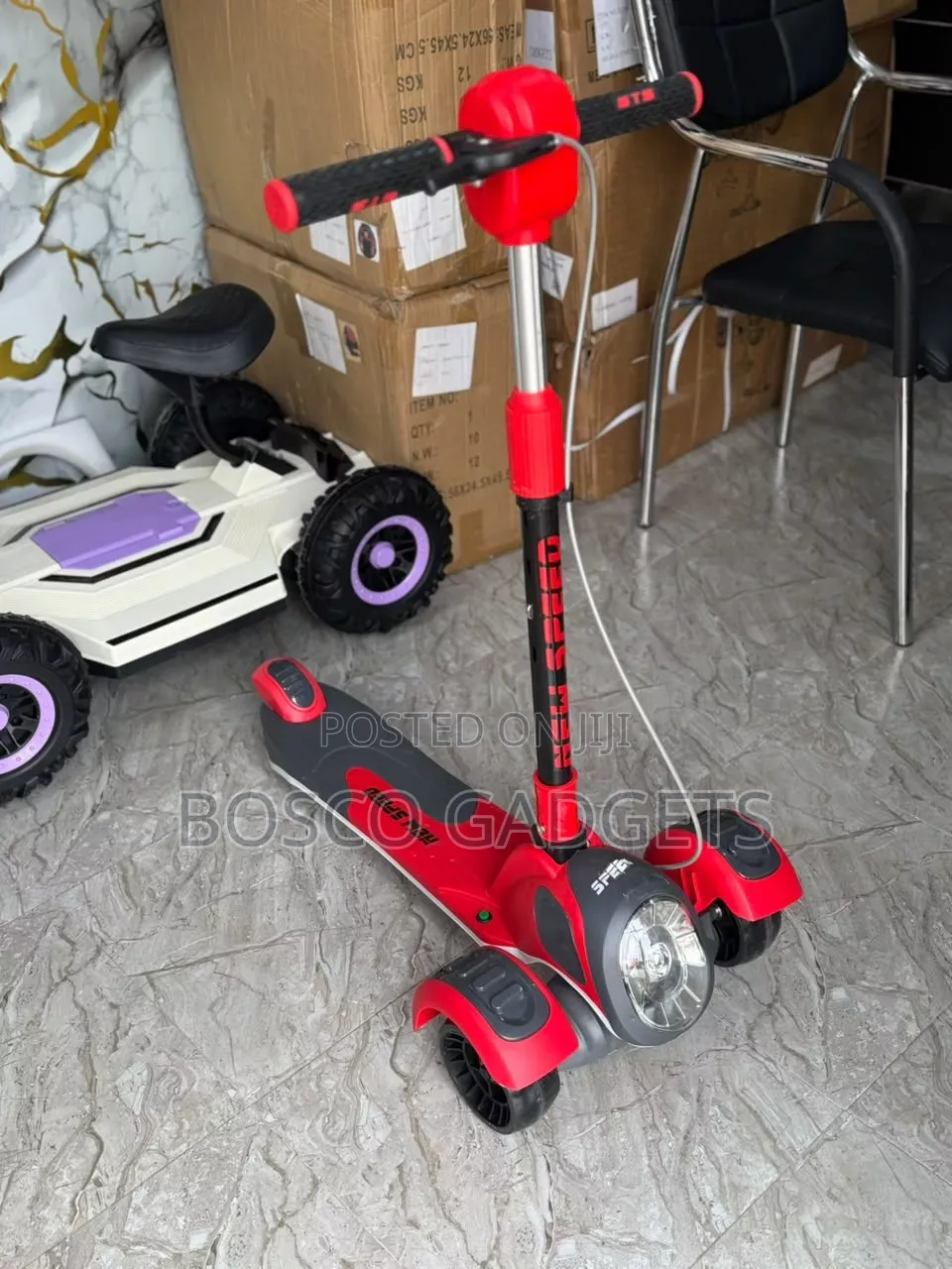 Rechargeable Electric Scooter for Kids(free Gift) – Red