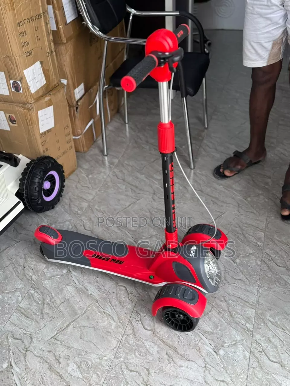 Rechargeable Electric Scooter for Kids(free Gift) – Red