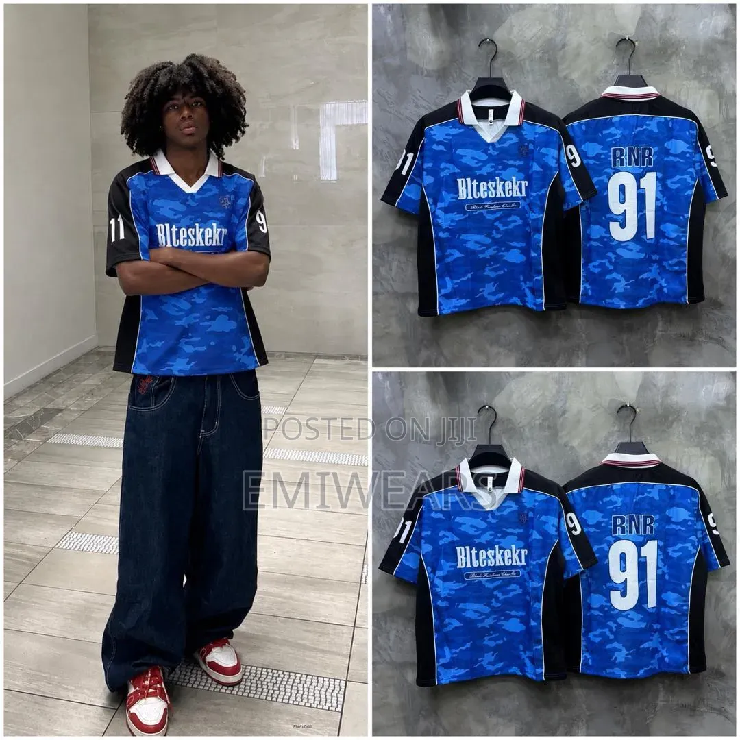Blteskekr RNR 91 Blue Camo Retro Jersey