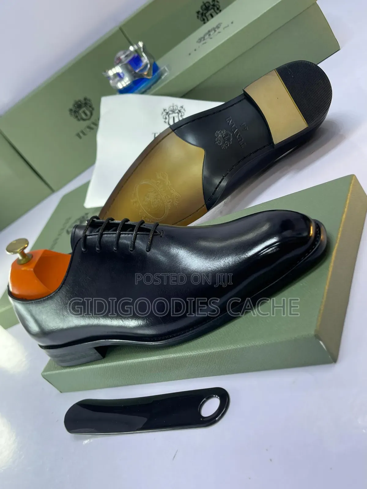 Men's Tuxvani Patina Leather Oxford Dress Shoes
Size 40-46