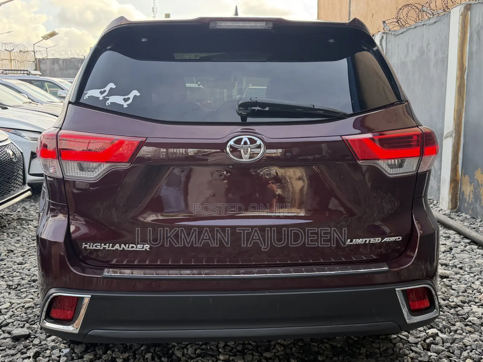 Toyota Highlander Limited 4x4 V6 (3.5L 6cyl 8A) 2018 Red