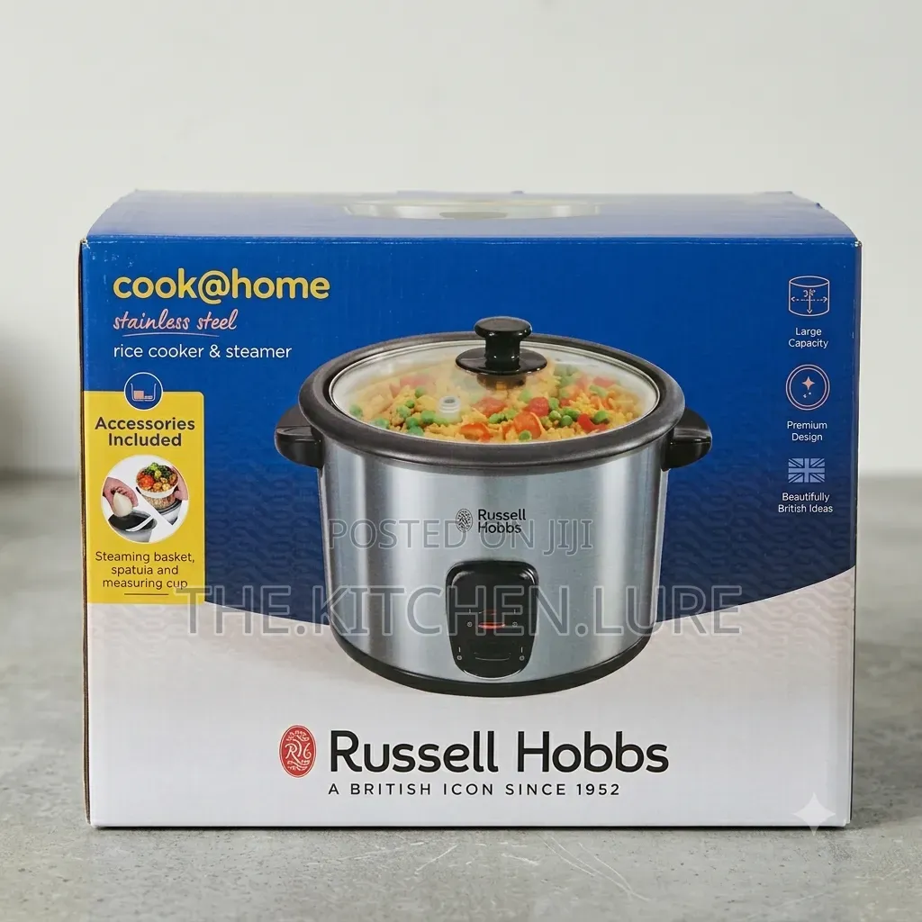 Russell Hobbs Cook at Home Stainless Steel Rice Cooker Steamer 1.8L