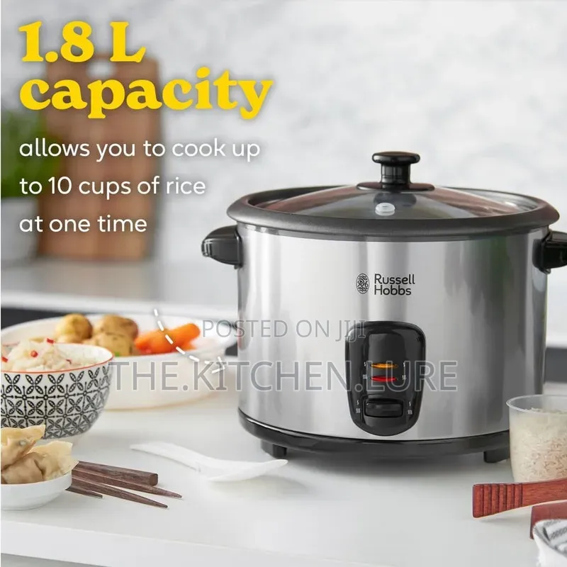 Russell Hobbs Cook at Home Stainless Steel Rice Cooker Steamer 1.8L