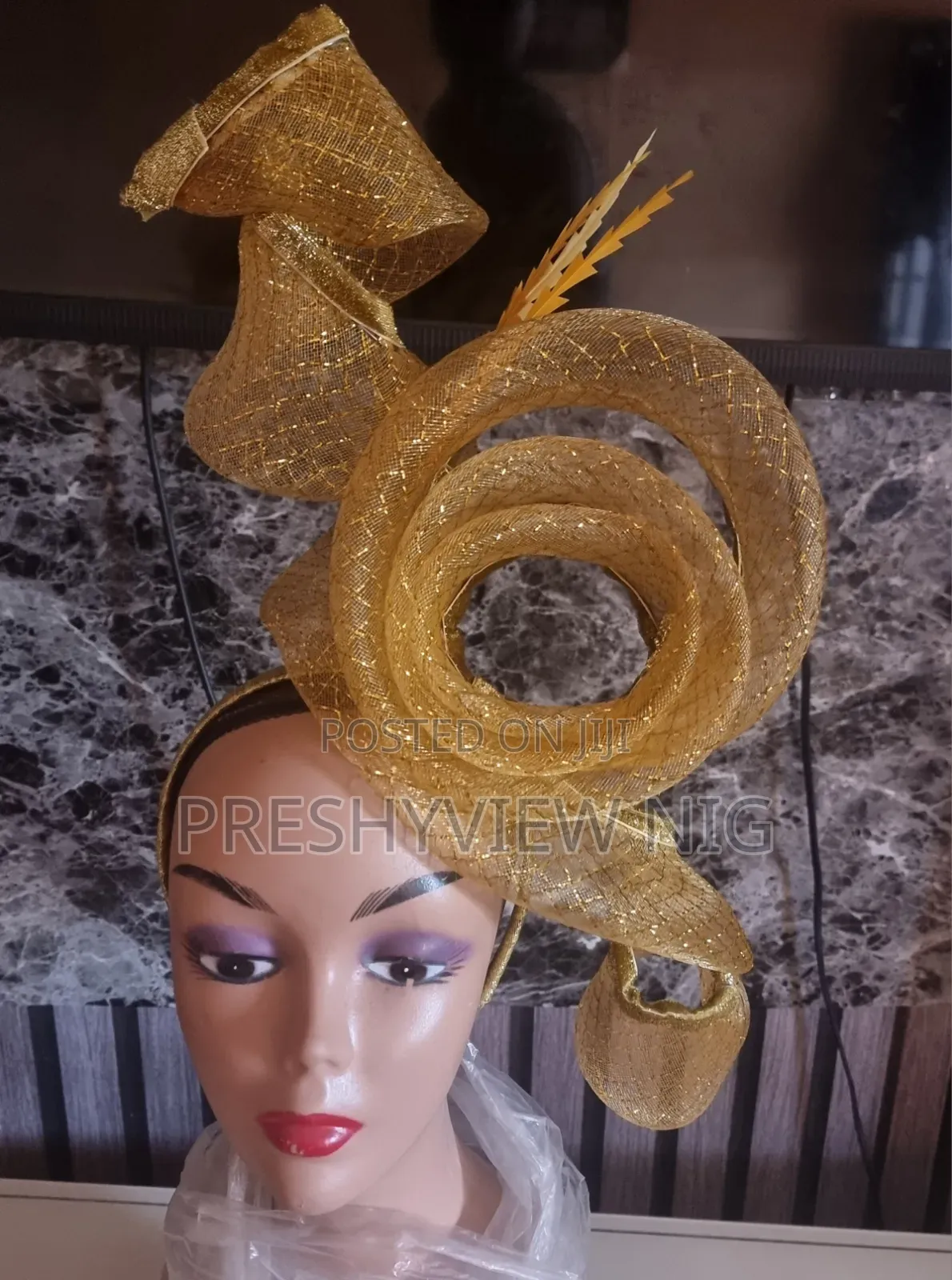 Spiral Gold Fascinator 3