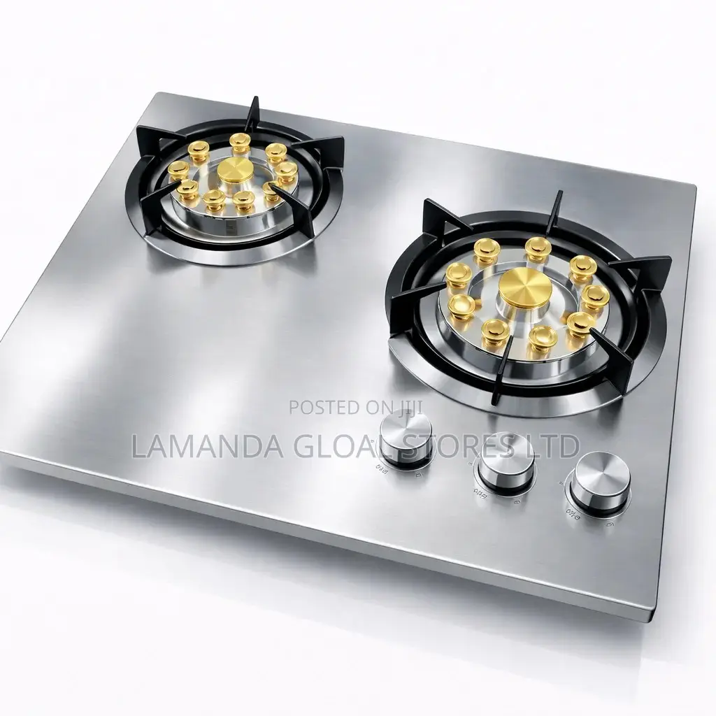 Stainless Steel Dual Burner Gas Cooker Hob