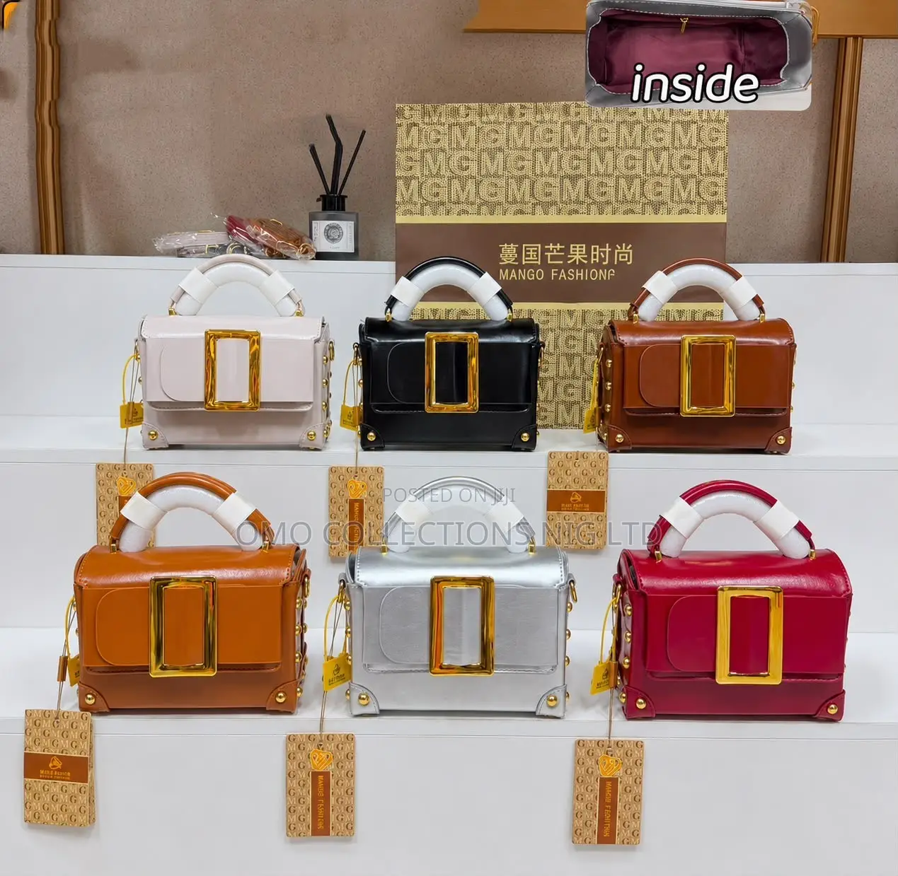 Elegant Ladies Handbag With Decorative Buckle
