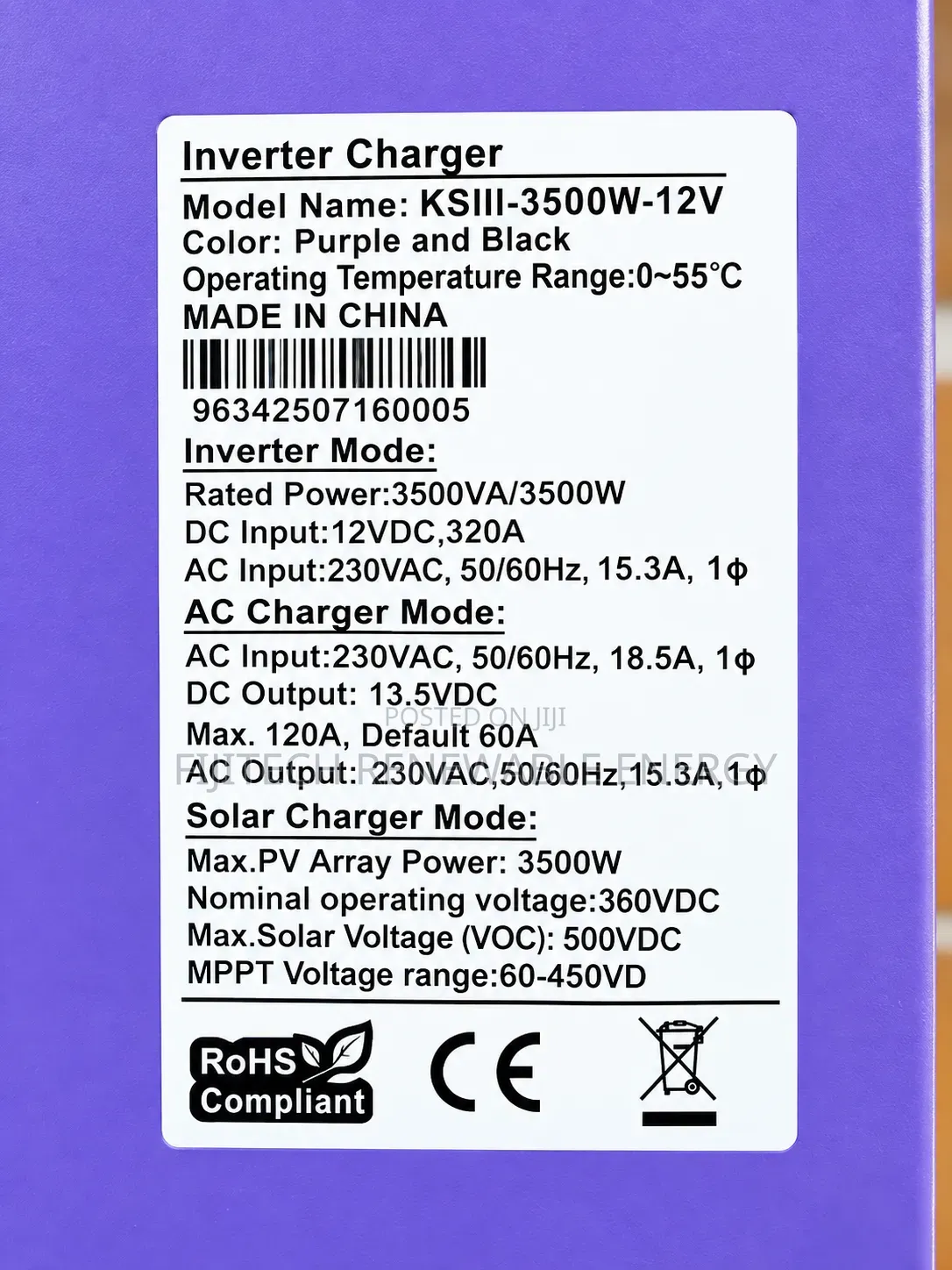 3.5kva 12v Hybrid Inverter