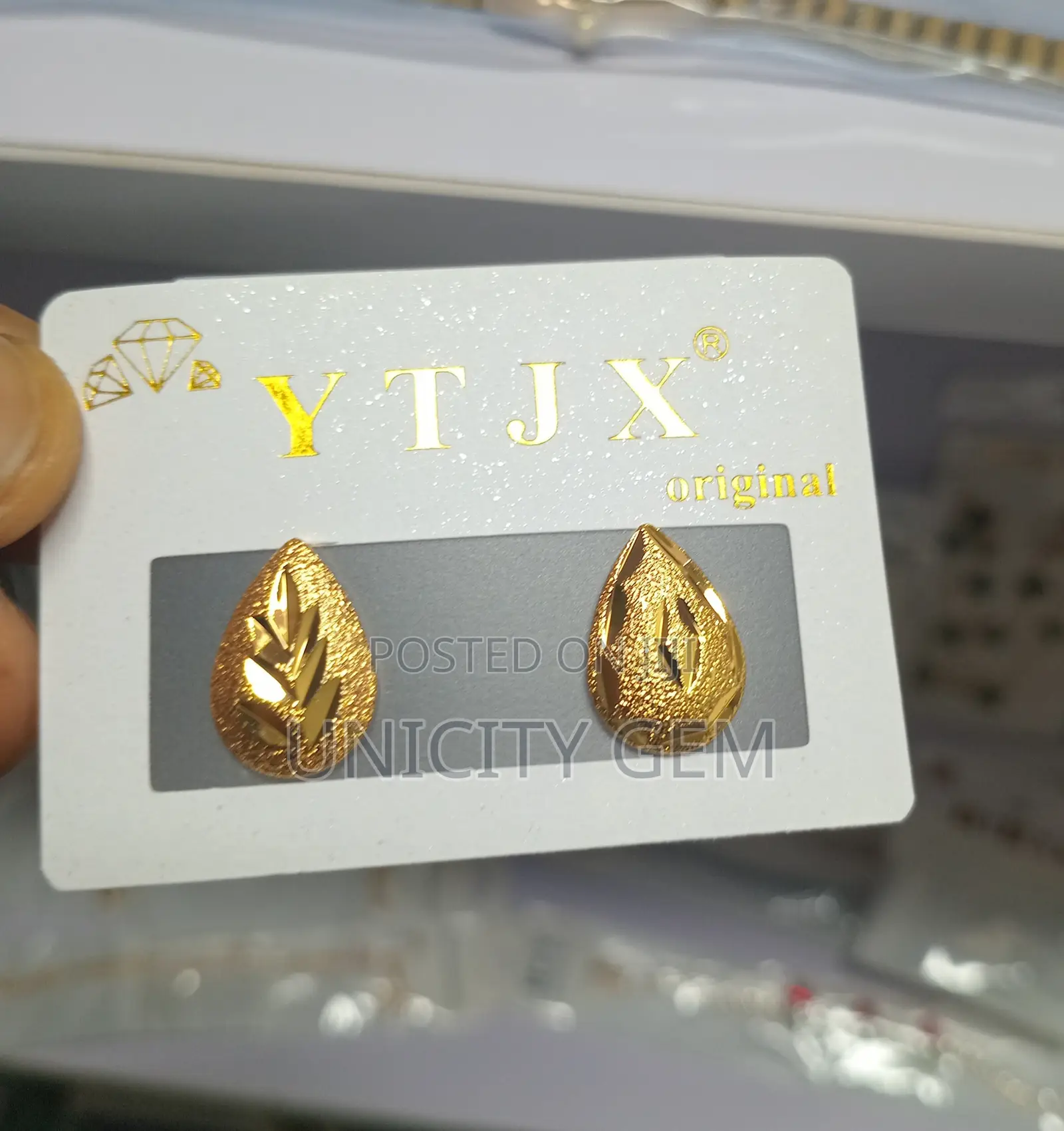 Simple Gold Replica Stud Earrings