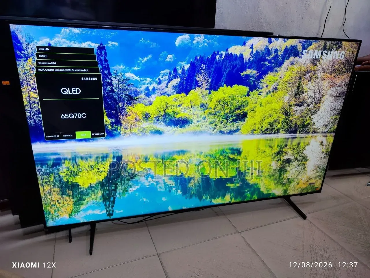 65" Inches Samsung Qled Q70C Frameless Screen 120Hz Gaming Smart TV