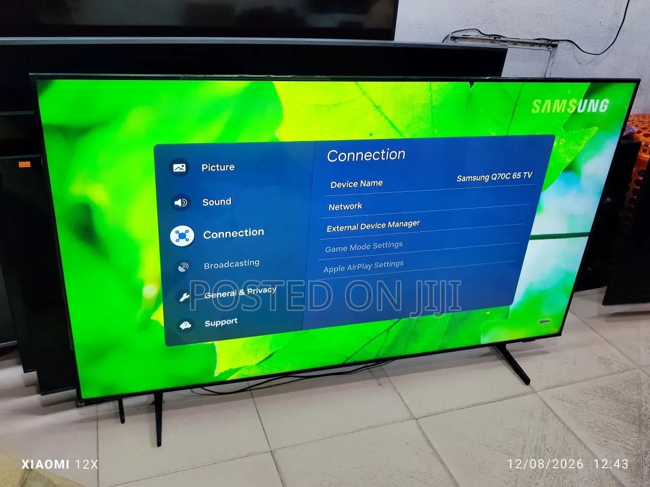 65" Inches Samsung Qled Q70C Frameless Screen 120Hz Gaming Smart TV