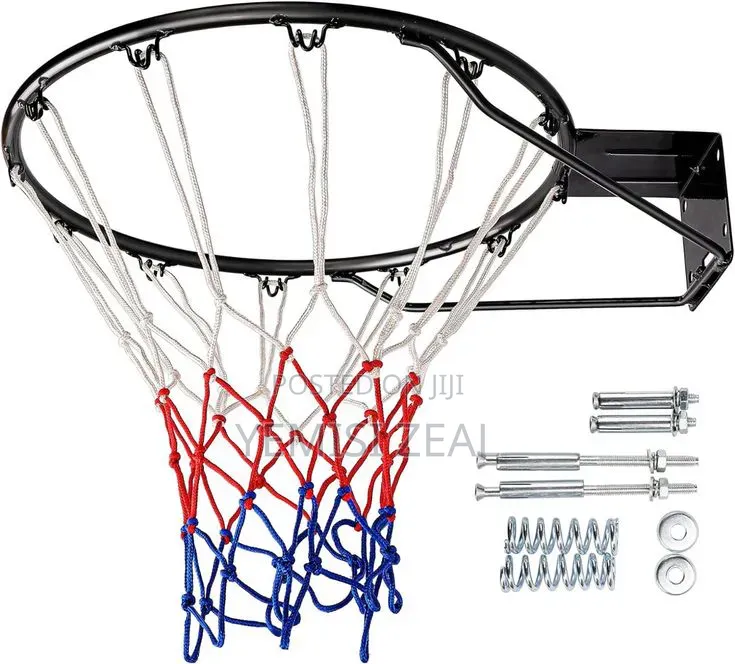 Black and Mixed Net Basketball Hoop With Free Delivery