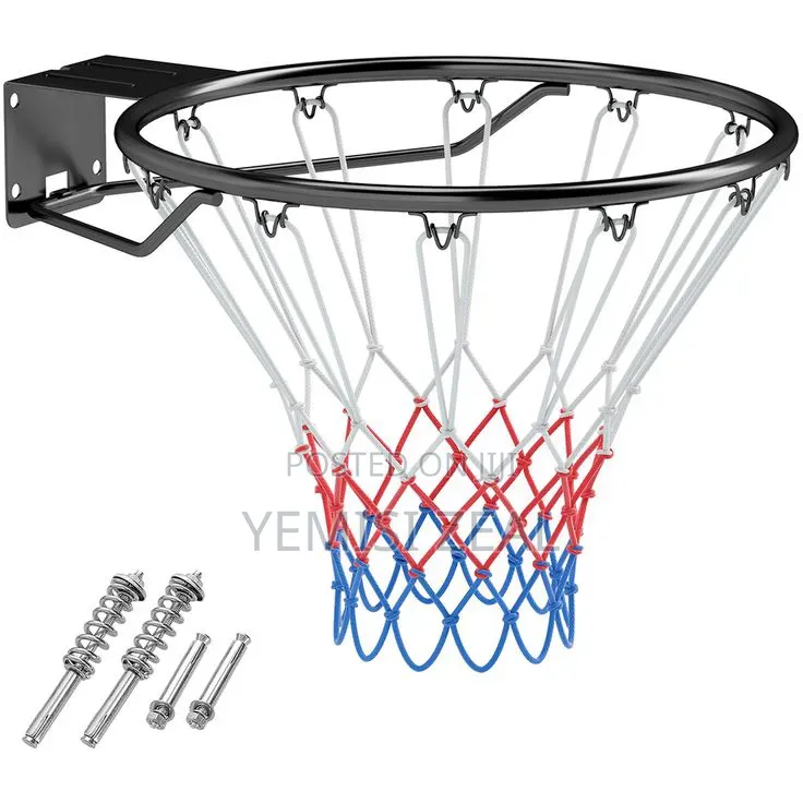 Black and Mixed Net Basketball Hoop With Free Delivery