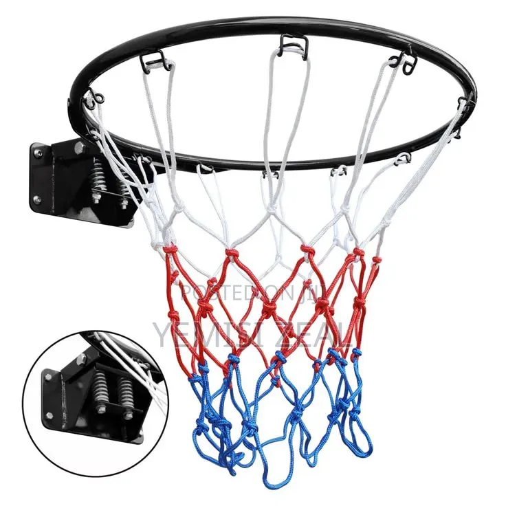 Black and Mixed Net Basketball Hoop With Free Delivery