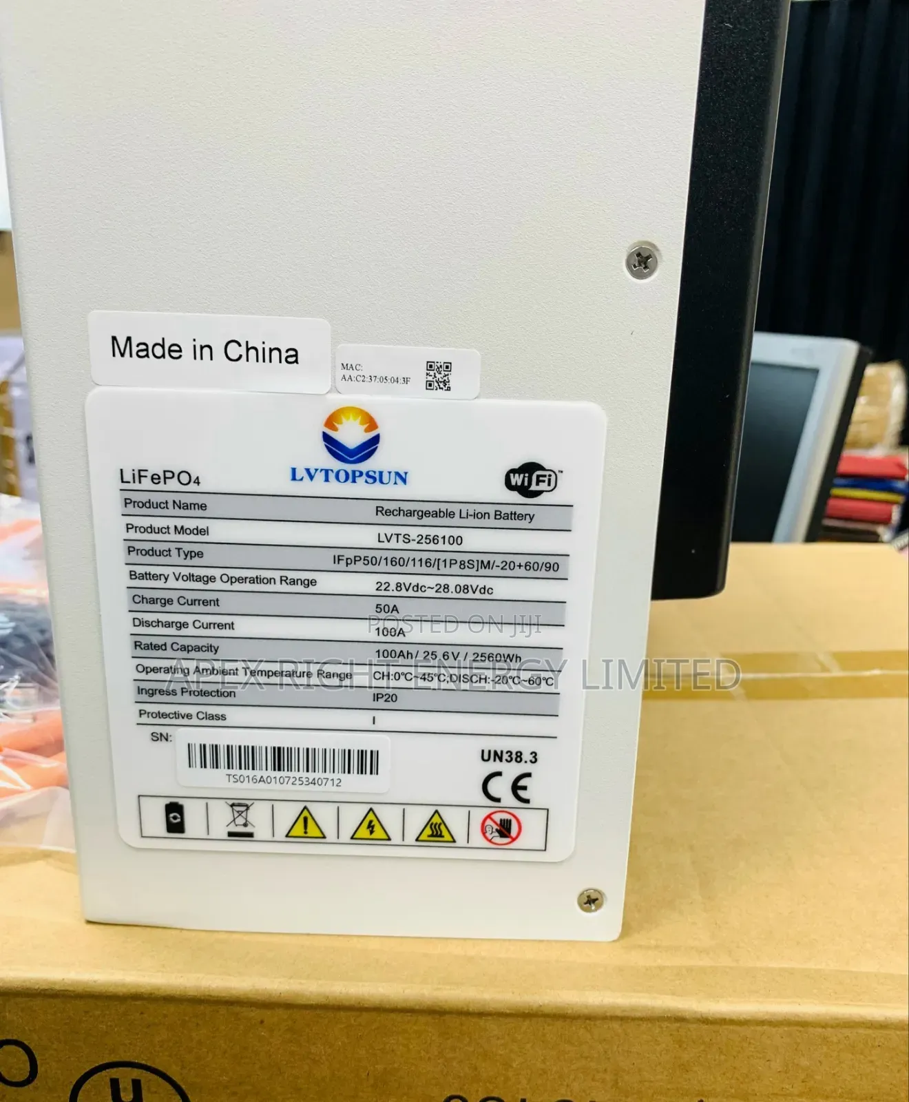 2.56kva Lvtopsun Lithium Battery 25.6v 5-Years Warranty