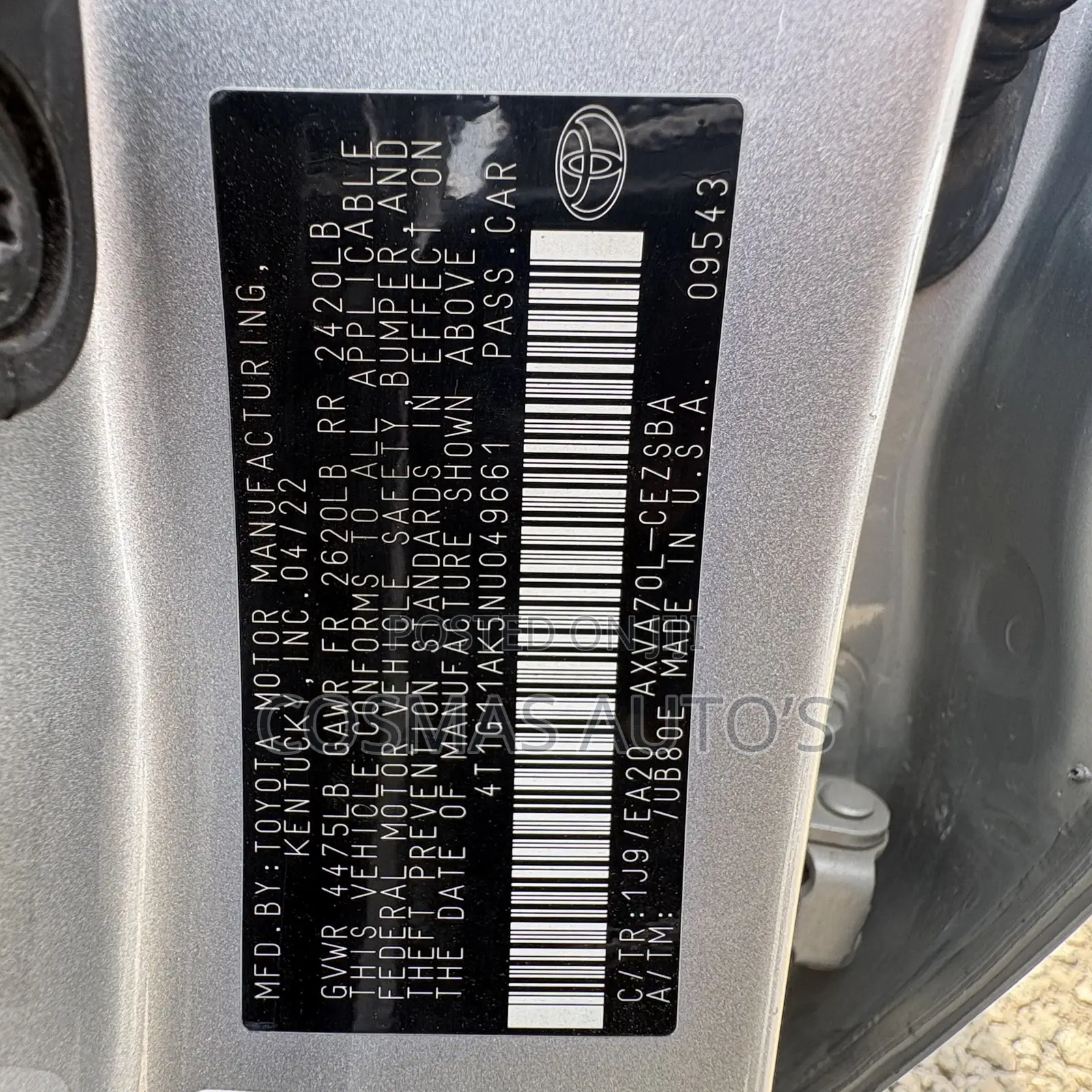 Toyota Camry SE 2022 Gray