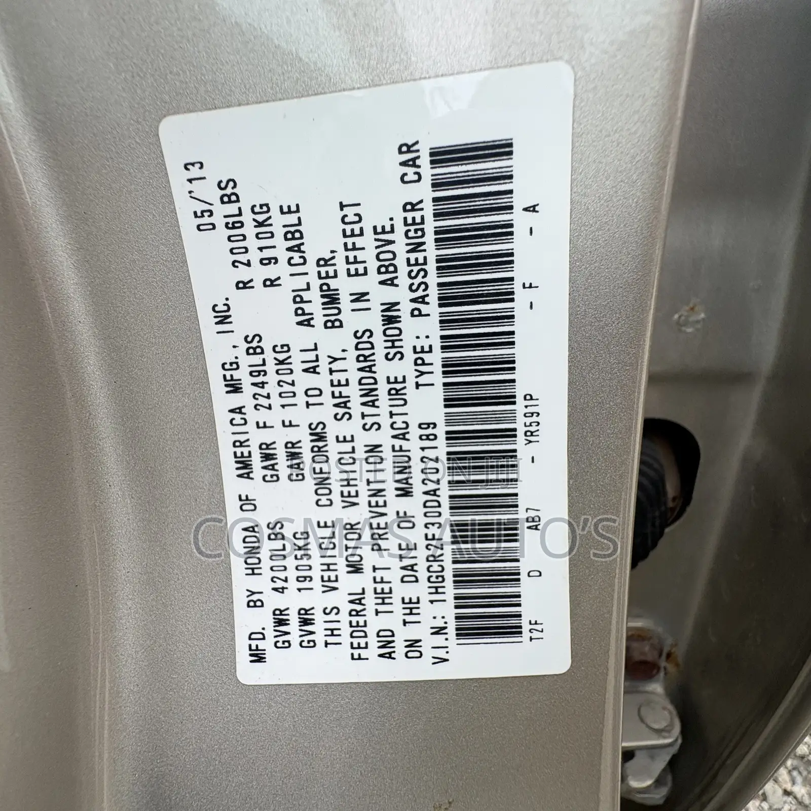 Honda Accord 2014 Gold