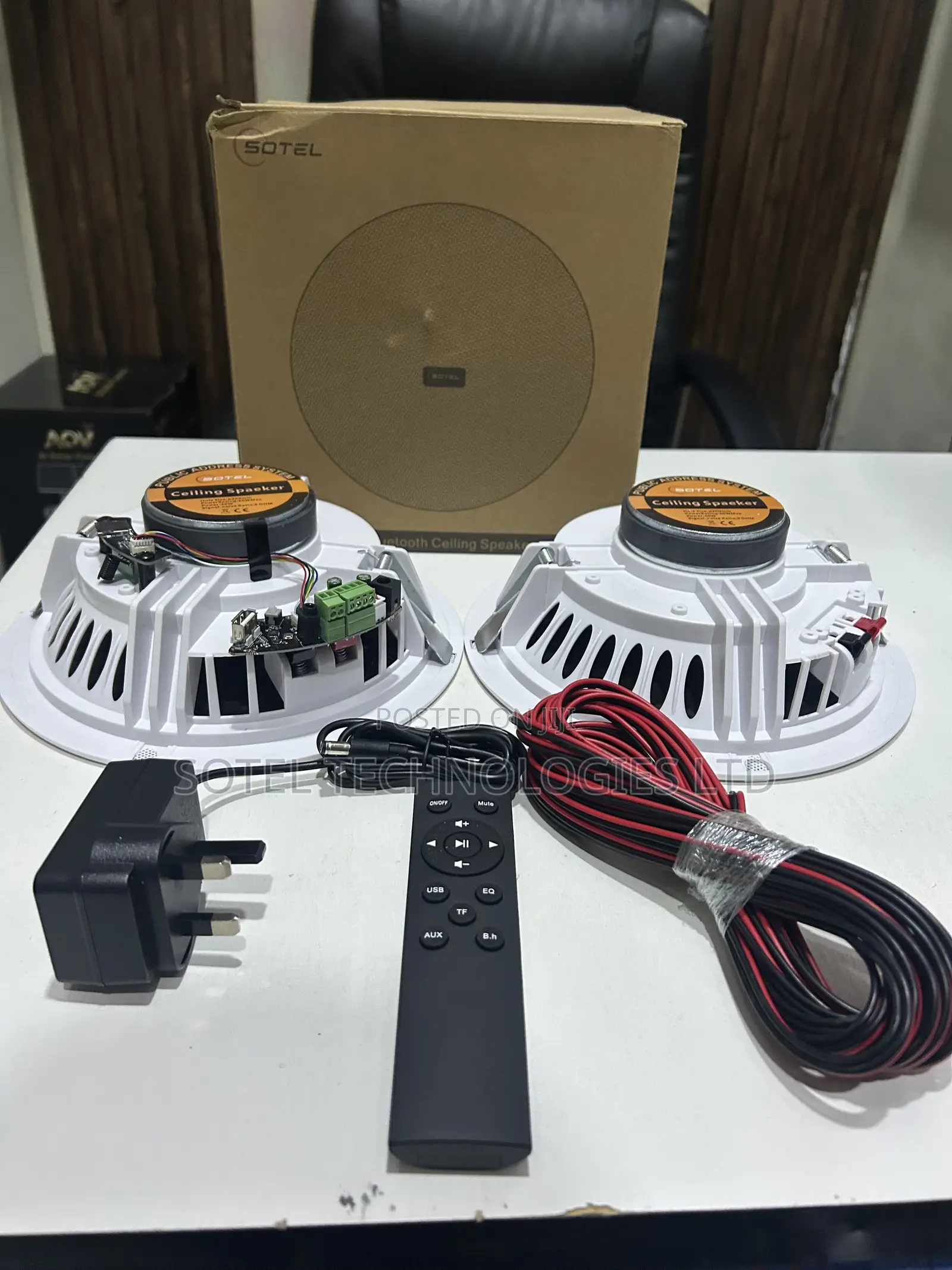 20w 2in1 8-Inch Bluetooth Ceiling/Pop Speakers With Remote Control