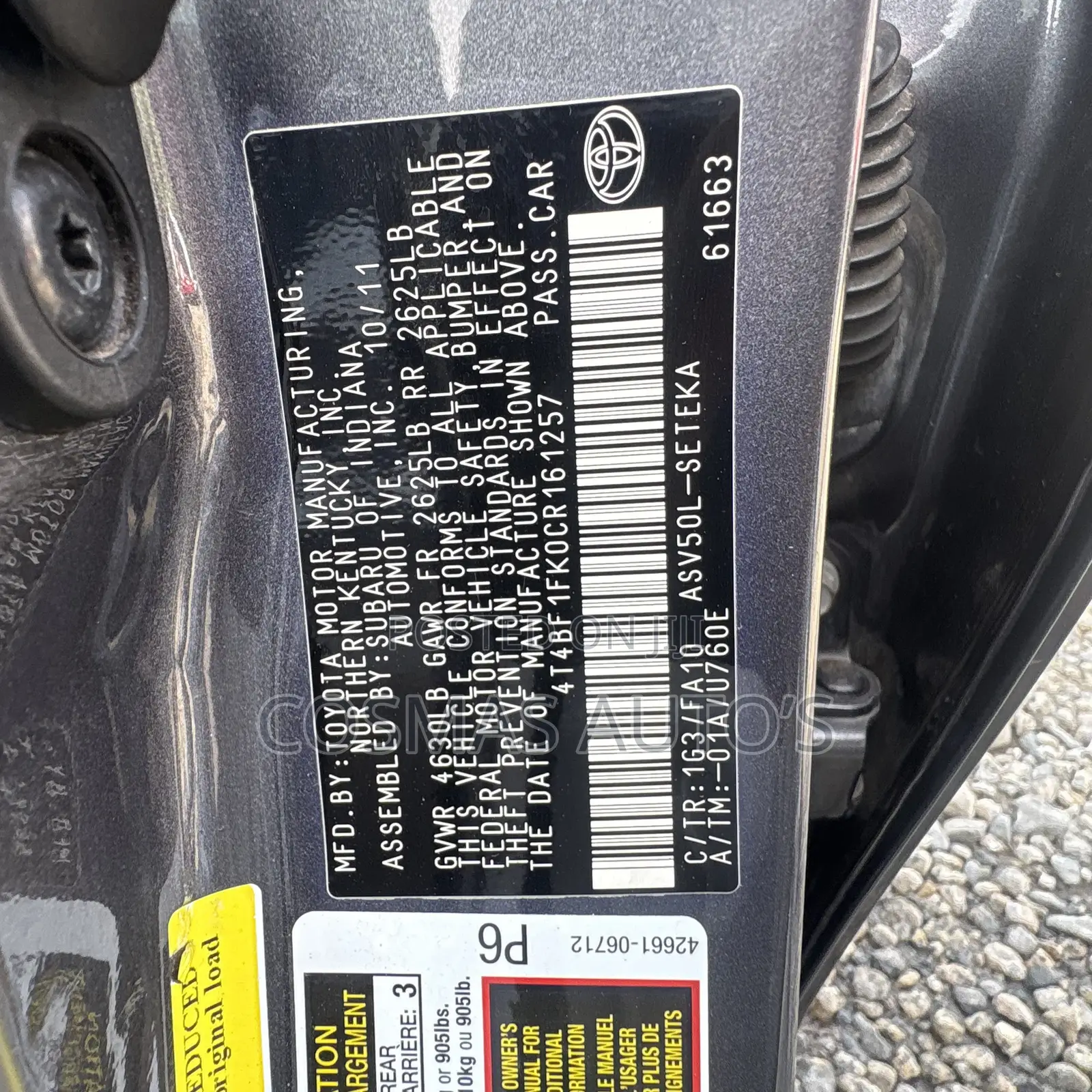 Toyota Camry 2012 Black