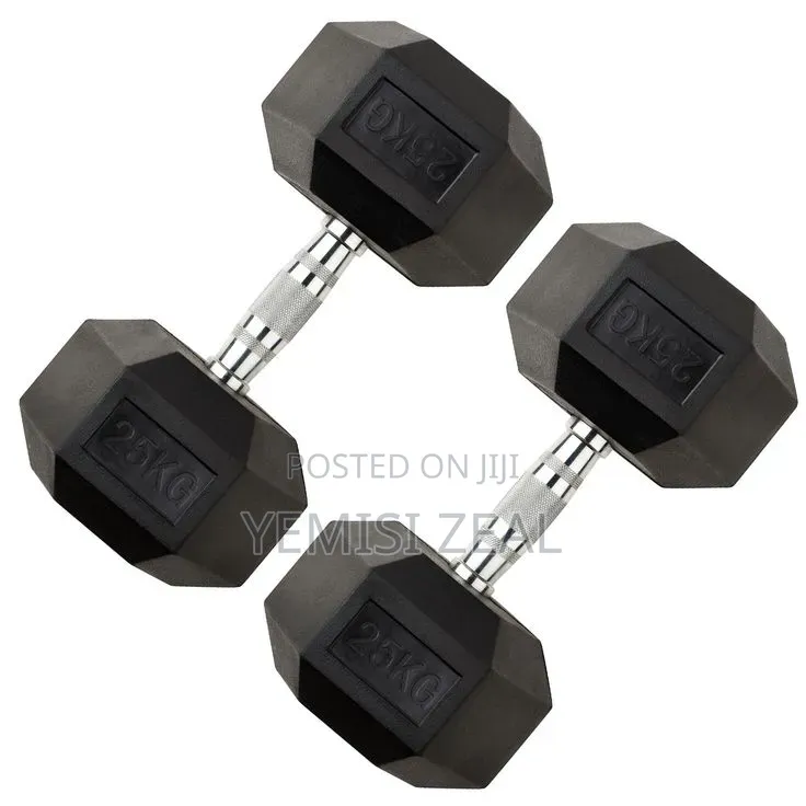 25KG Hexagon Dumbbell Pair Set