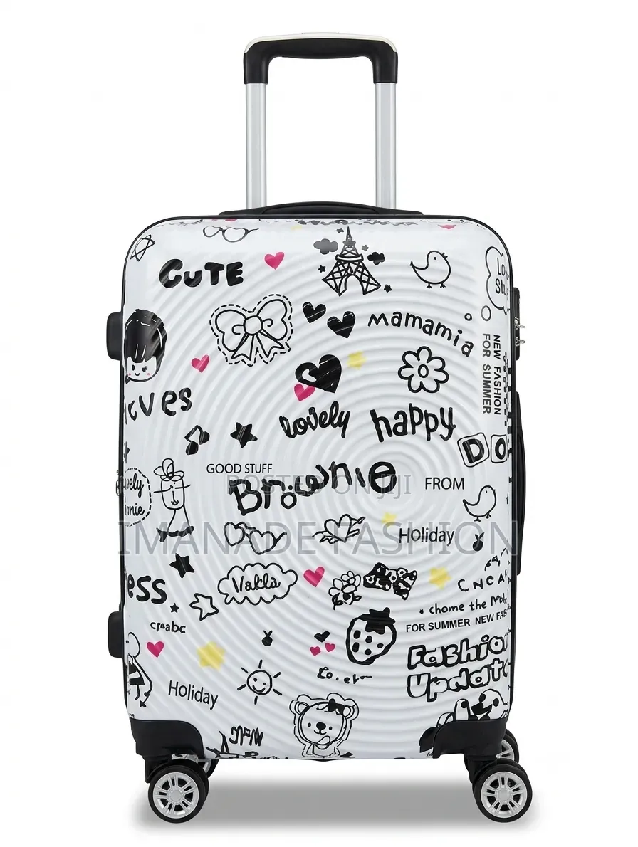 Lightweight Printed Cabin Trolley Luggage