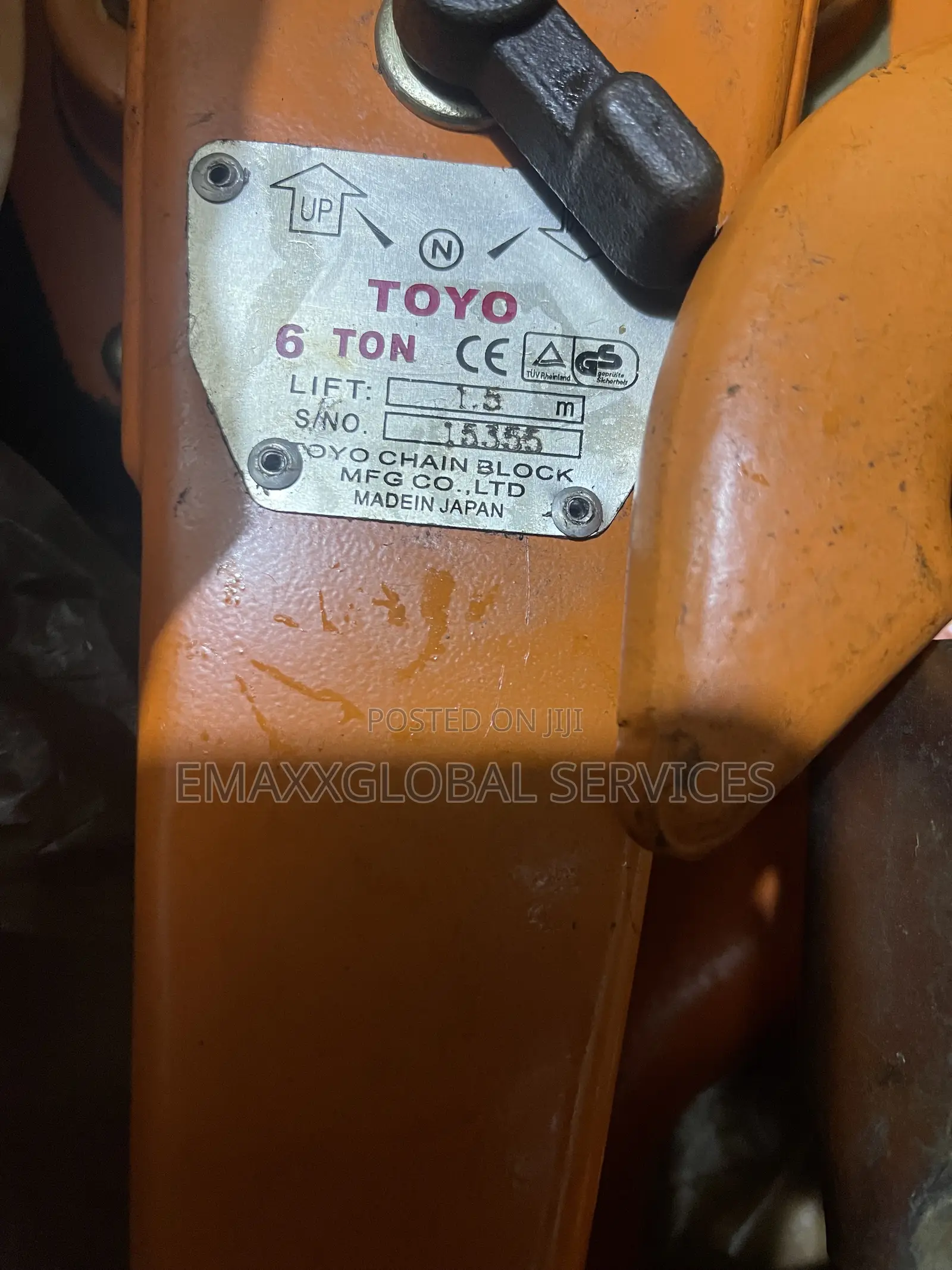 6ton Toyo Come Along Level Hoist