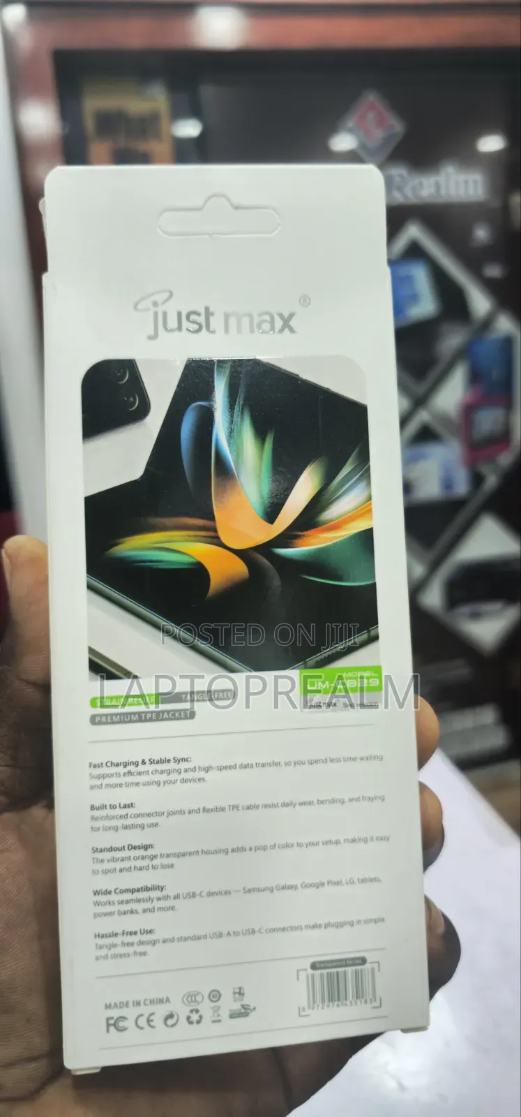 JUST-MAX USB to TYPE-C Fast Charging Cable