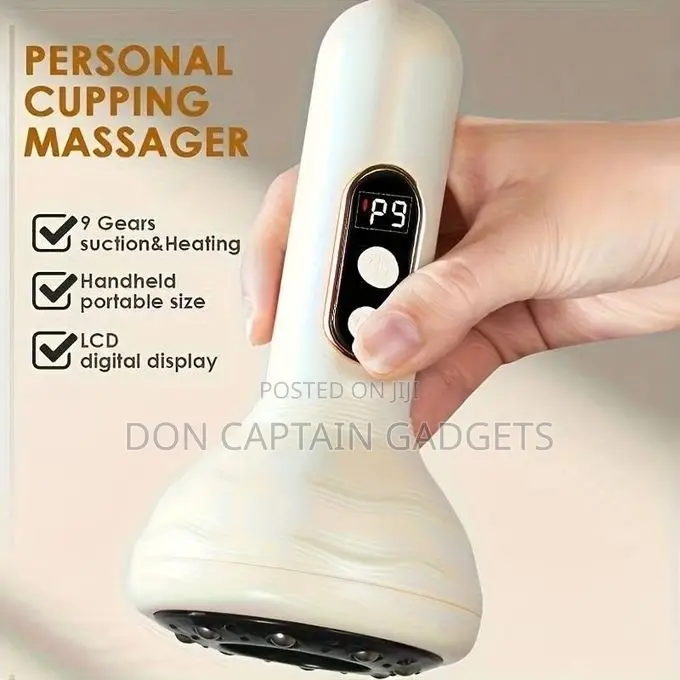 Rechargeable Gua Sha Massager, Wisdom Suction Cup Vacuum Massager Neck