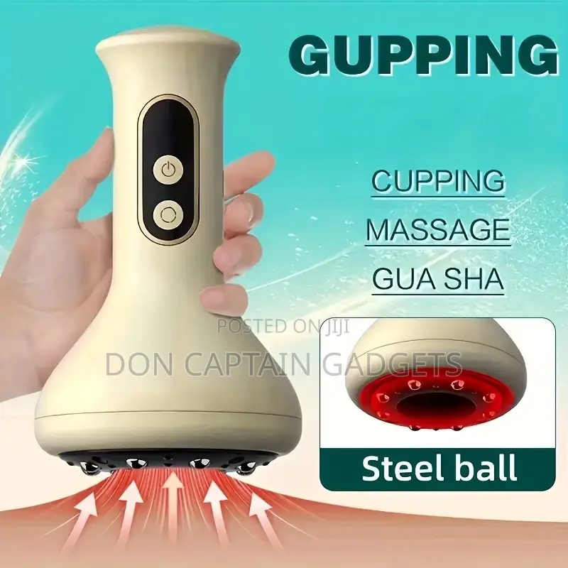Rechargeable Gua Sha Massager, Wisdom Suction Cup Vacuum Massager Neck
