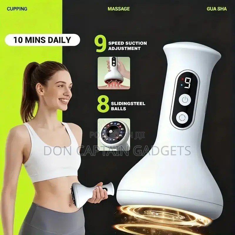 Rechargeable Gua Sha Massager, Wisdom Suction Cup Vacuum Massager Neck