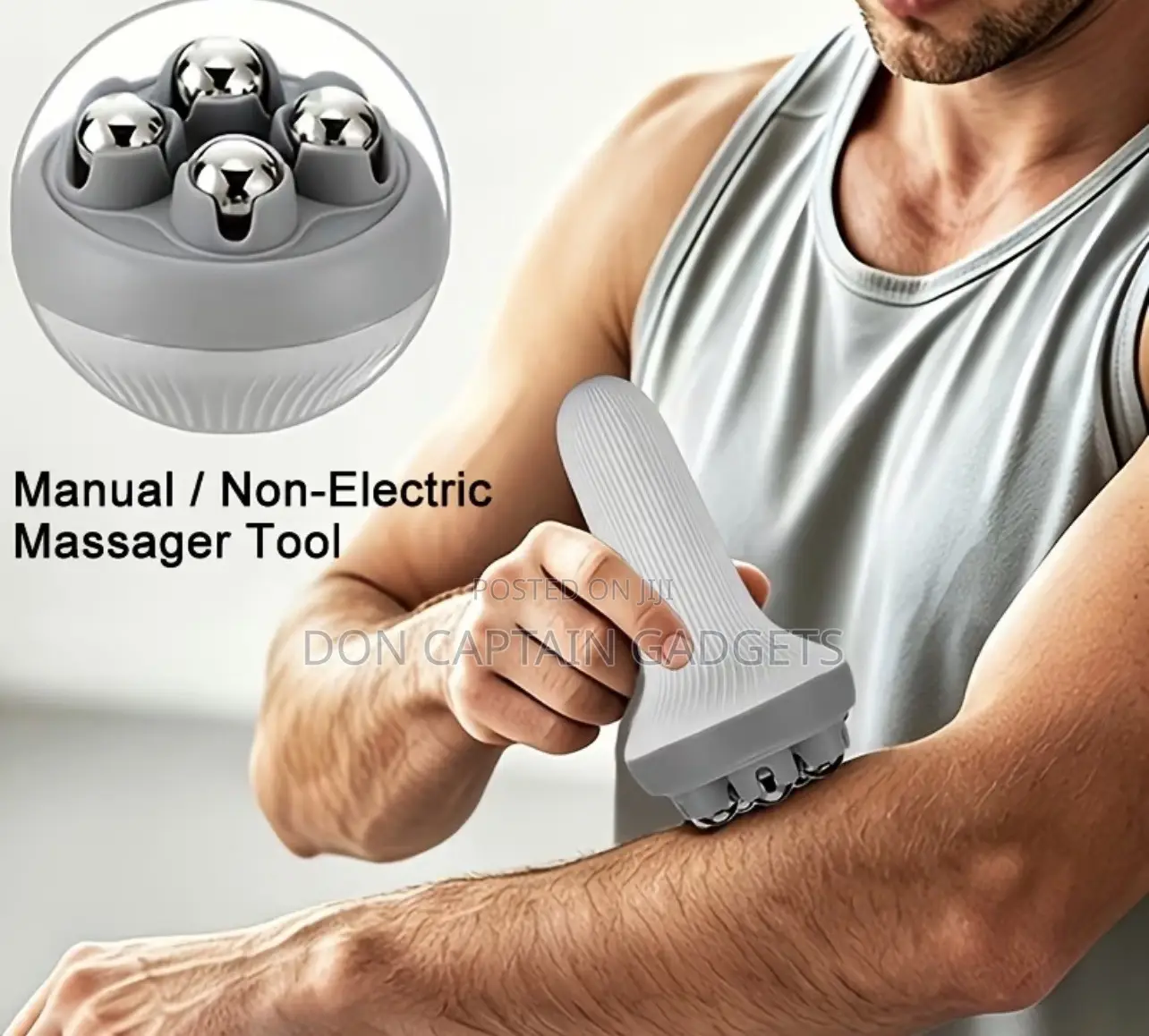 Manual Handheld Roller Massager Tool, Body Massager for Muscles