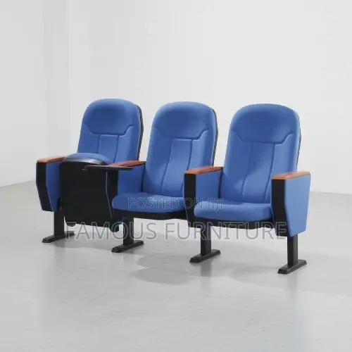 Red Three-Seater Commercial Auditorium and Lecture Hall Row Chair