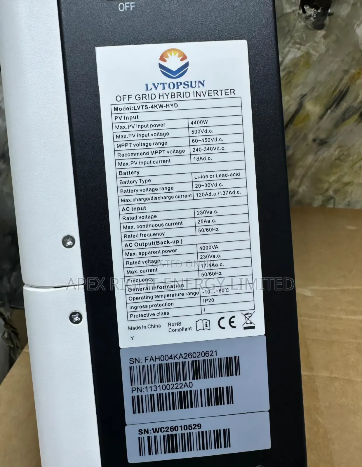 4kw Lvtopsun Inverter 24v Hybrid