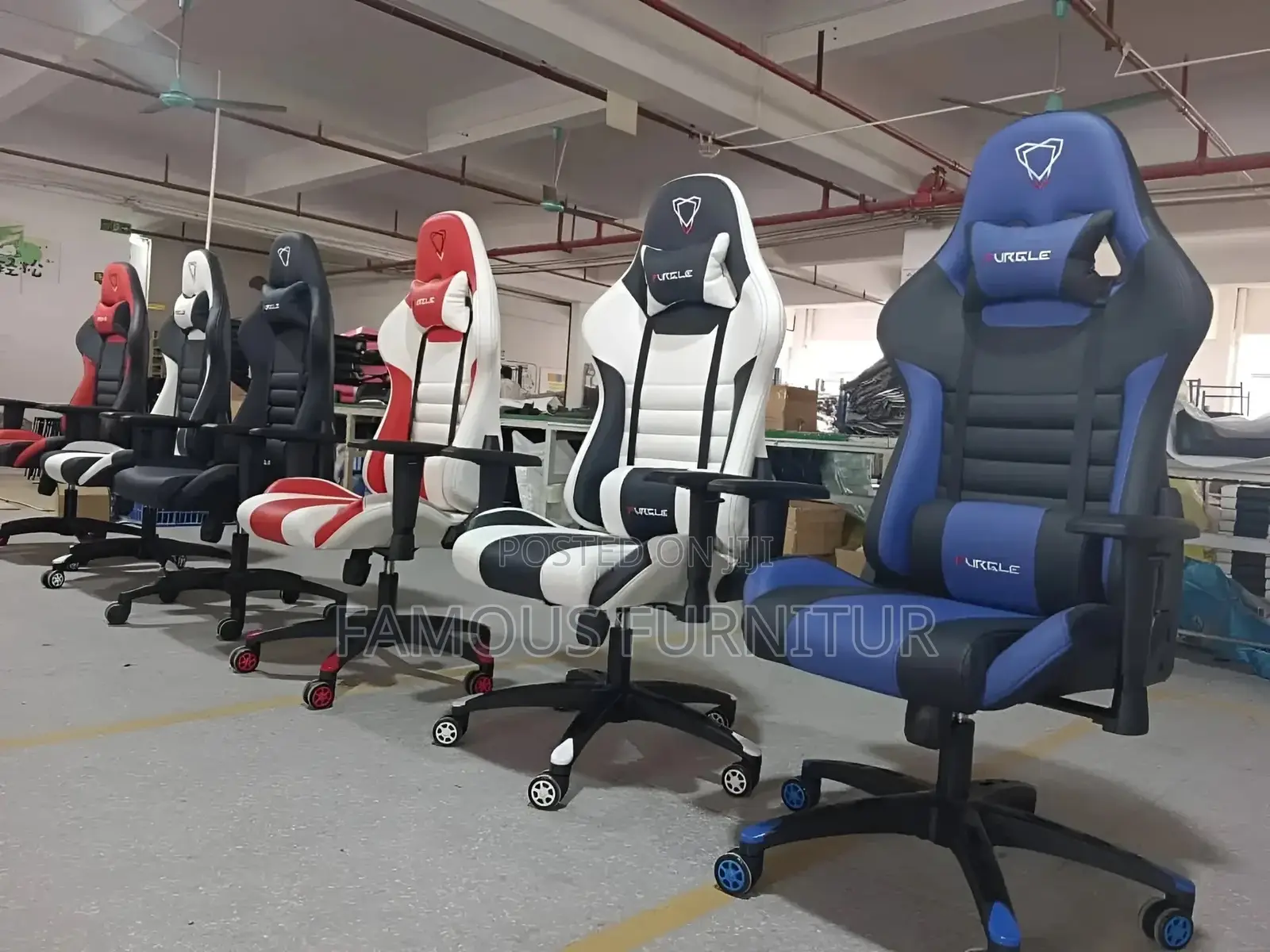 Ergonomic Furgle Gaming Chairs Showcasing a High-Back Racing Design